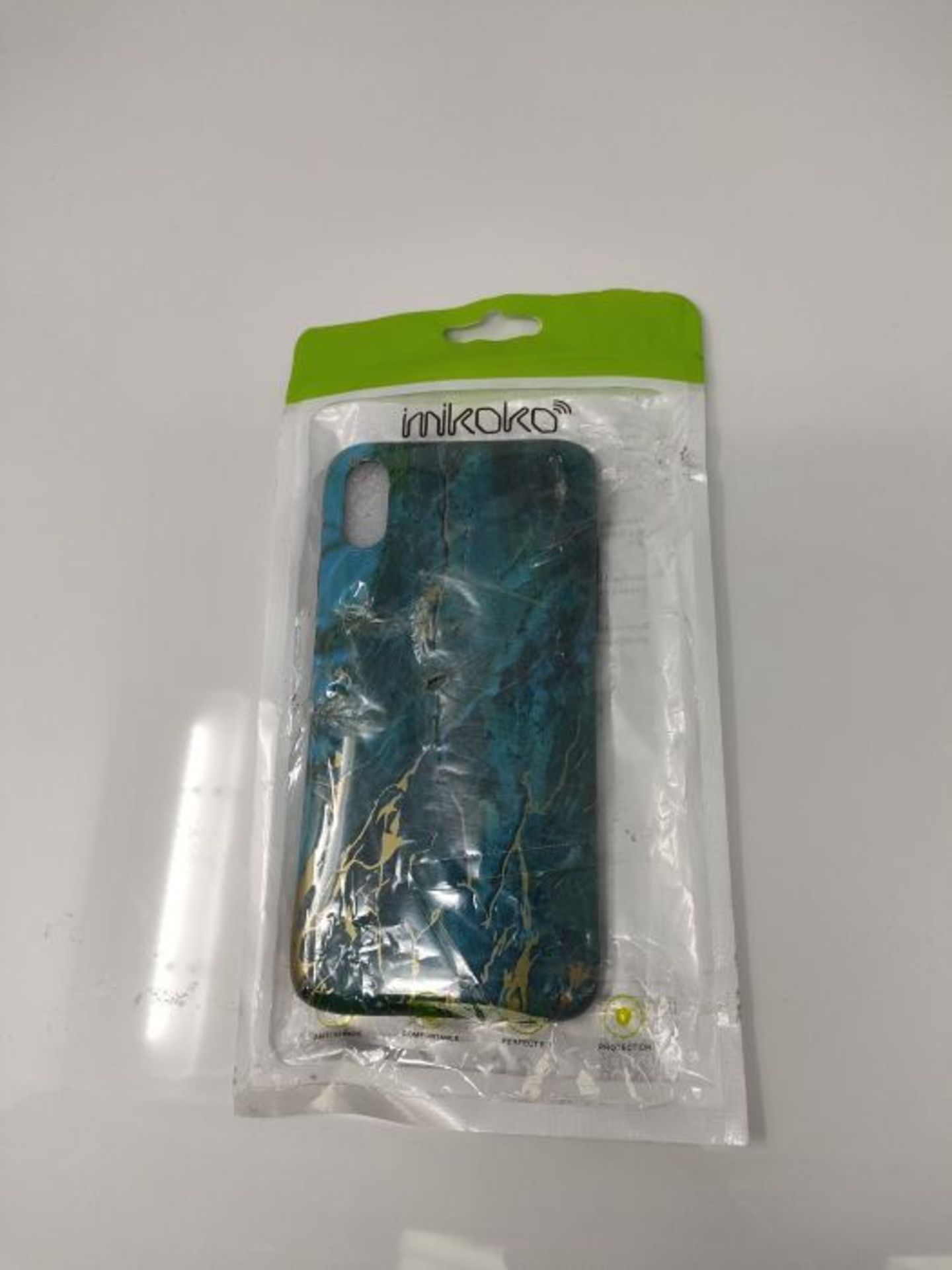 Imikoko iPhone XR Case, iPhone Xr Phone Case Shiny Blue Marble Design Slim Thin Anti-S - Image 2 of 3