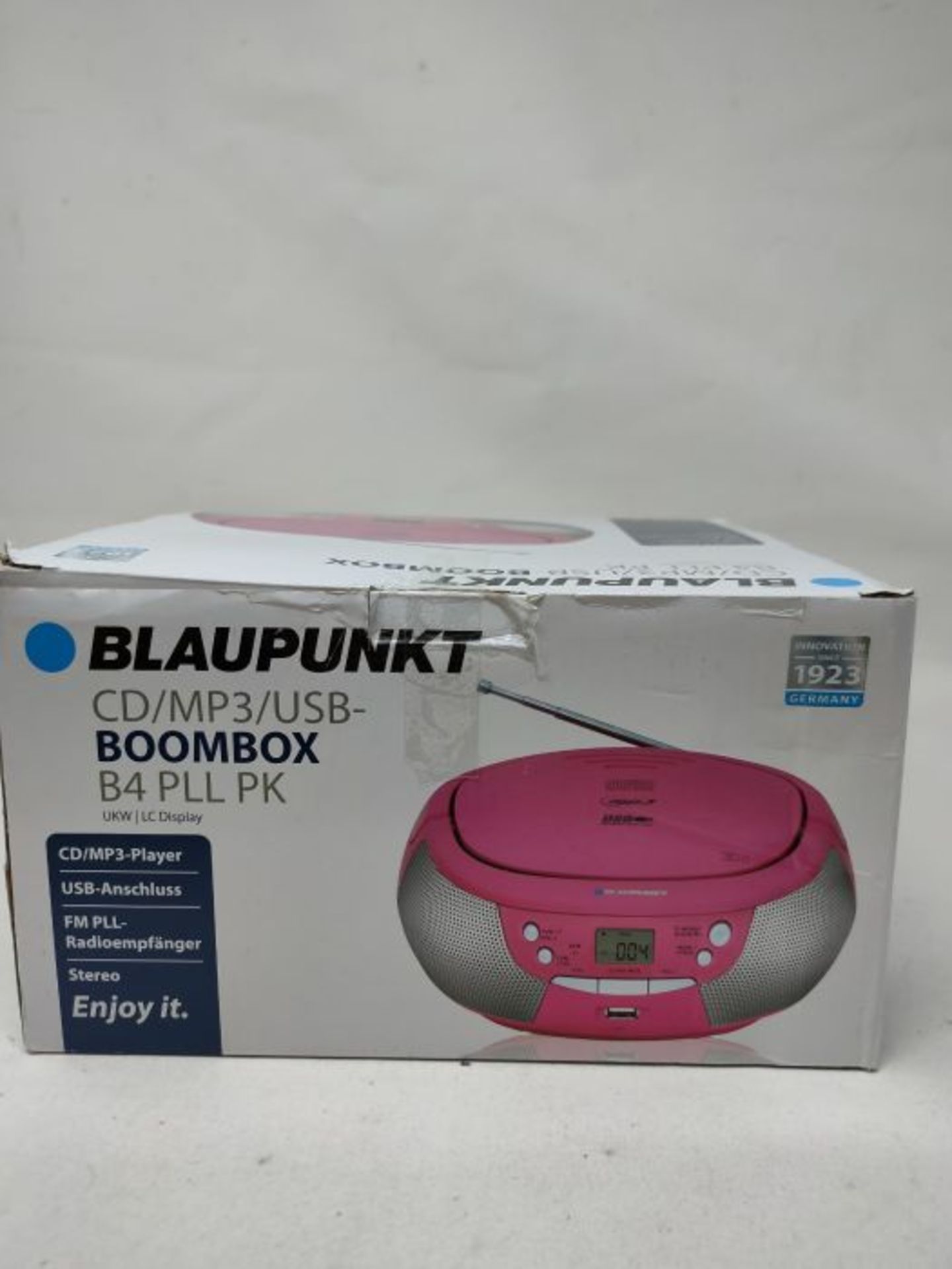 Blaupunkt Boombox B 4 PLL with UKW MP3/PLL Radio/CD Player/USB/AUX IN/Stereo Speakers - Image 2 of 3
