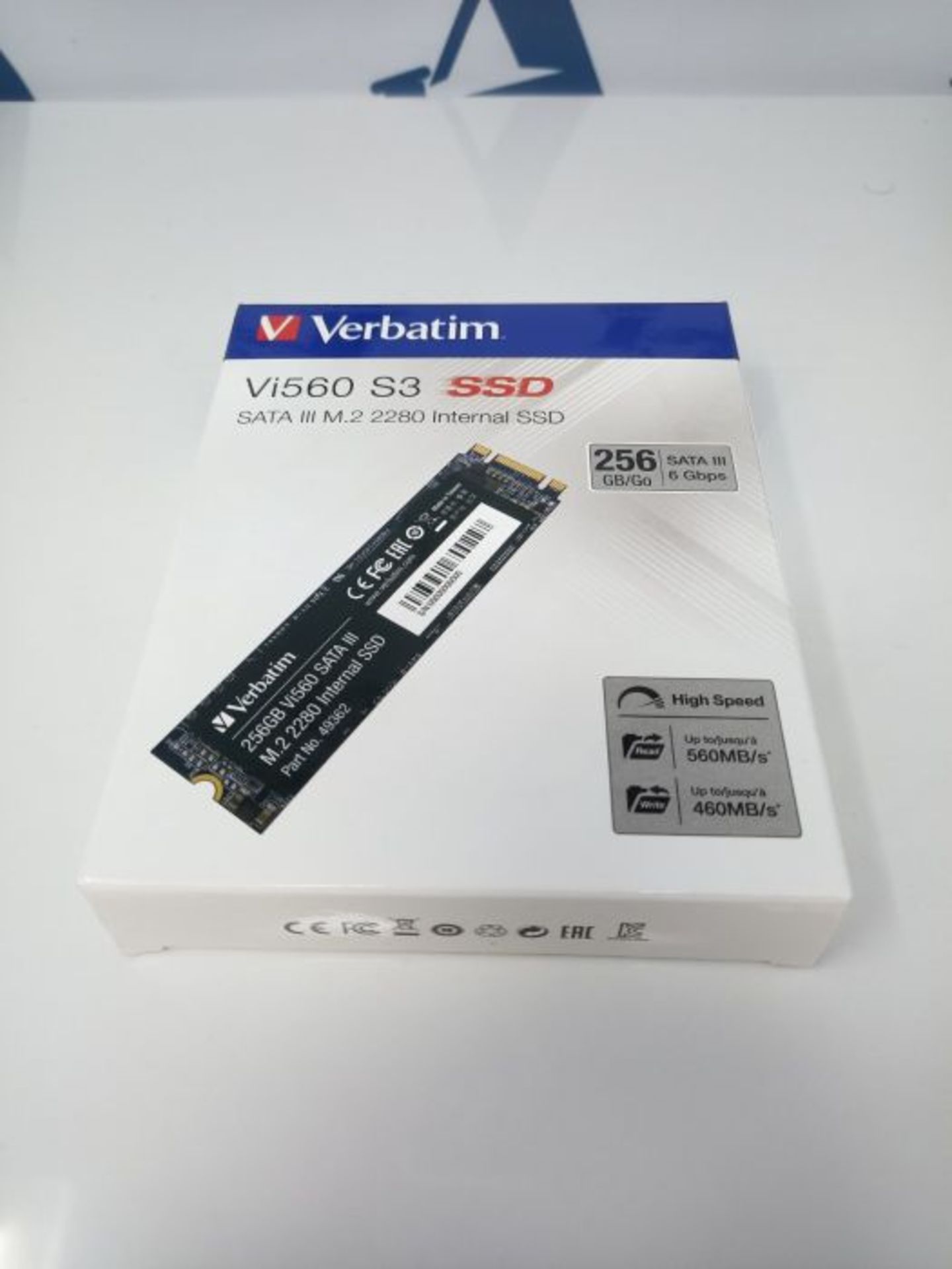 VERBATIM 49362 Vi560 S3 M.2 SSD - interne SSD 256GB - Solid State Drive - SATA III M.2 - Image 2 of 3