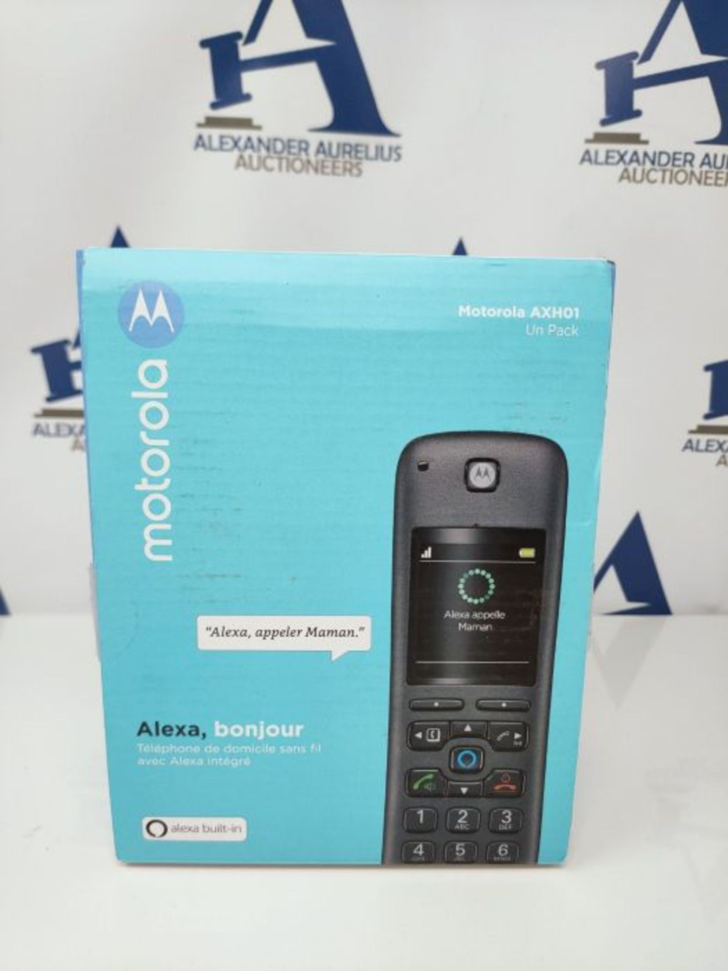 RRP £78.00 Motorola AXH01 - TÃ©lÃ©phone d'intÃ©rieur sans Fil avec Alexa - Noir - Image 2 of 3