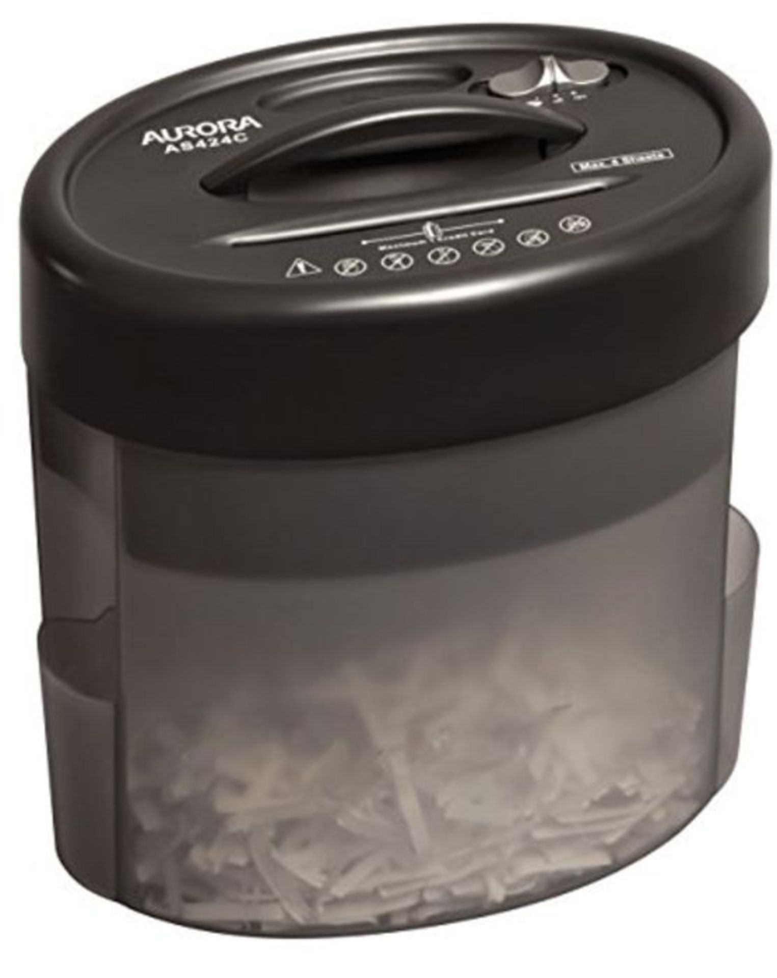 AURORA AS424C cross cut paper shredder, compact and portable and suitable for use on y