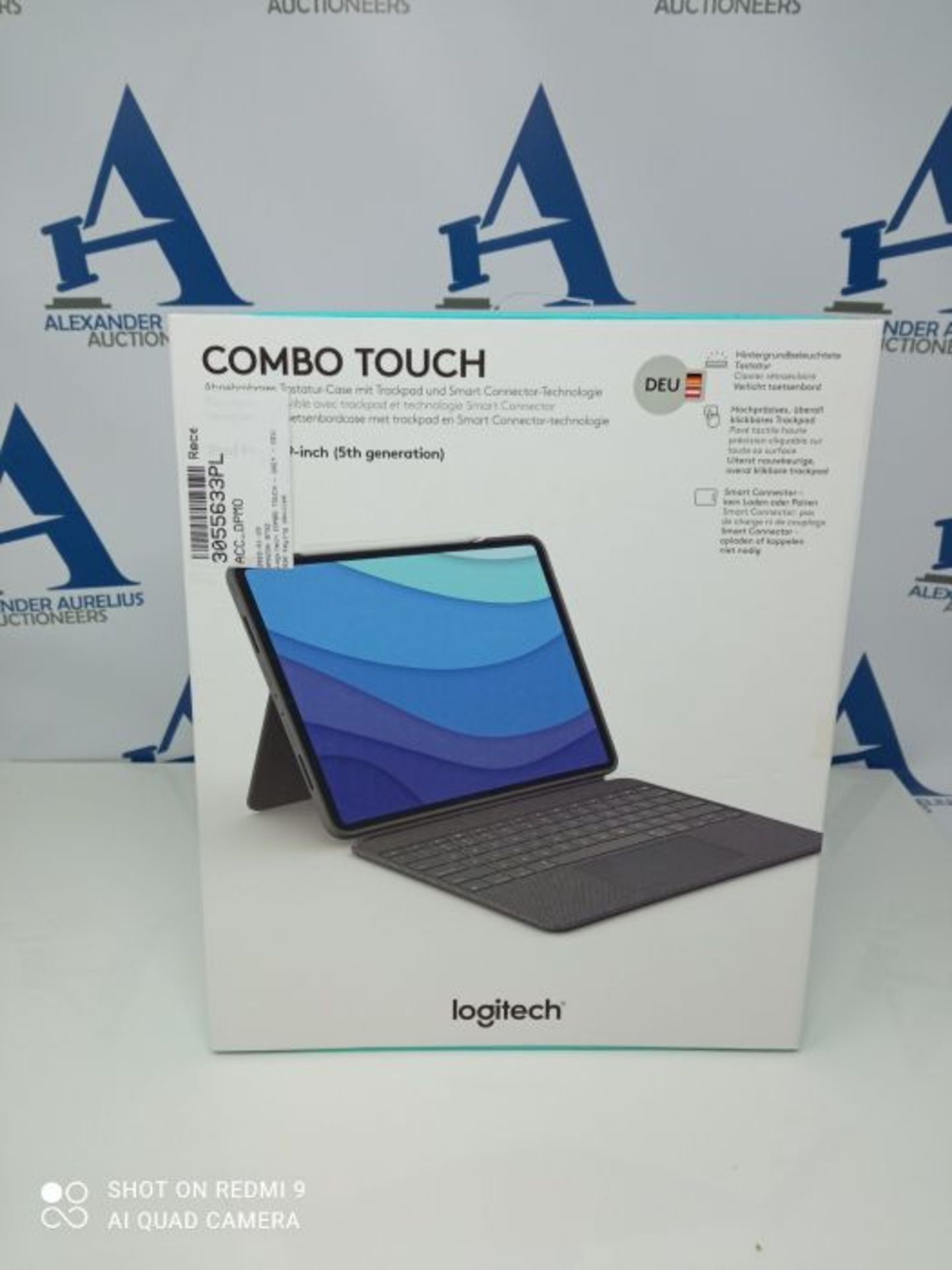 RRP £166.00 Logitech Combo Touch iPad Pro 12,9 (5. Gen - 2021) Keyboard Case, Abnehmbare Tastatur - Image 2 of 3