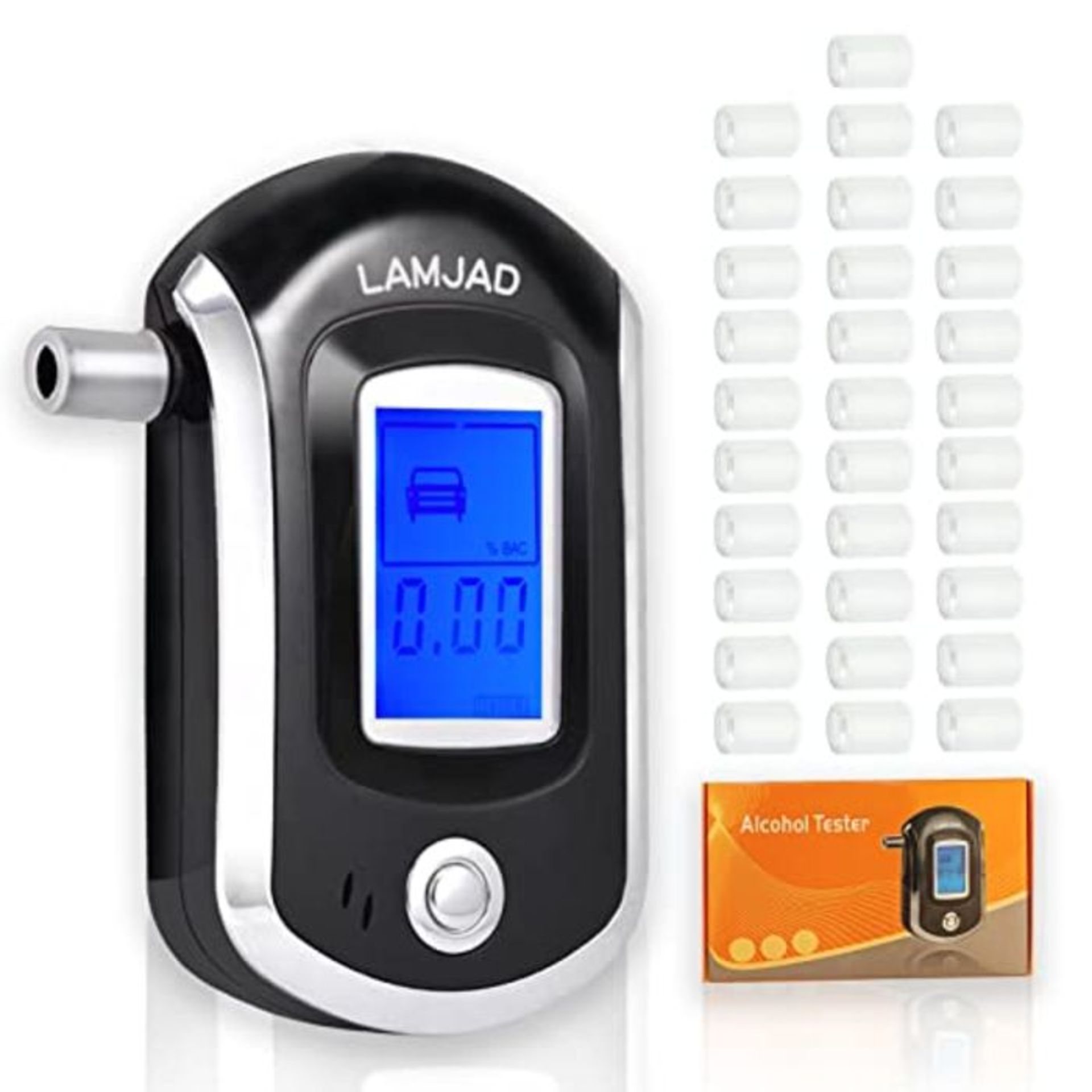 LAMJAD Breathalyzers Breath Tester, Portable Alcohol BAC Professional Personal Alcohol