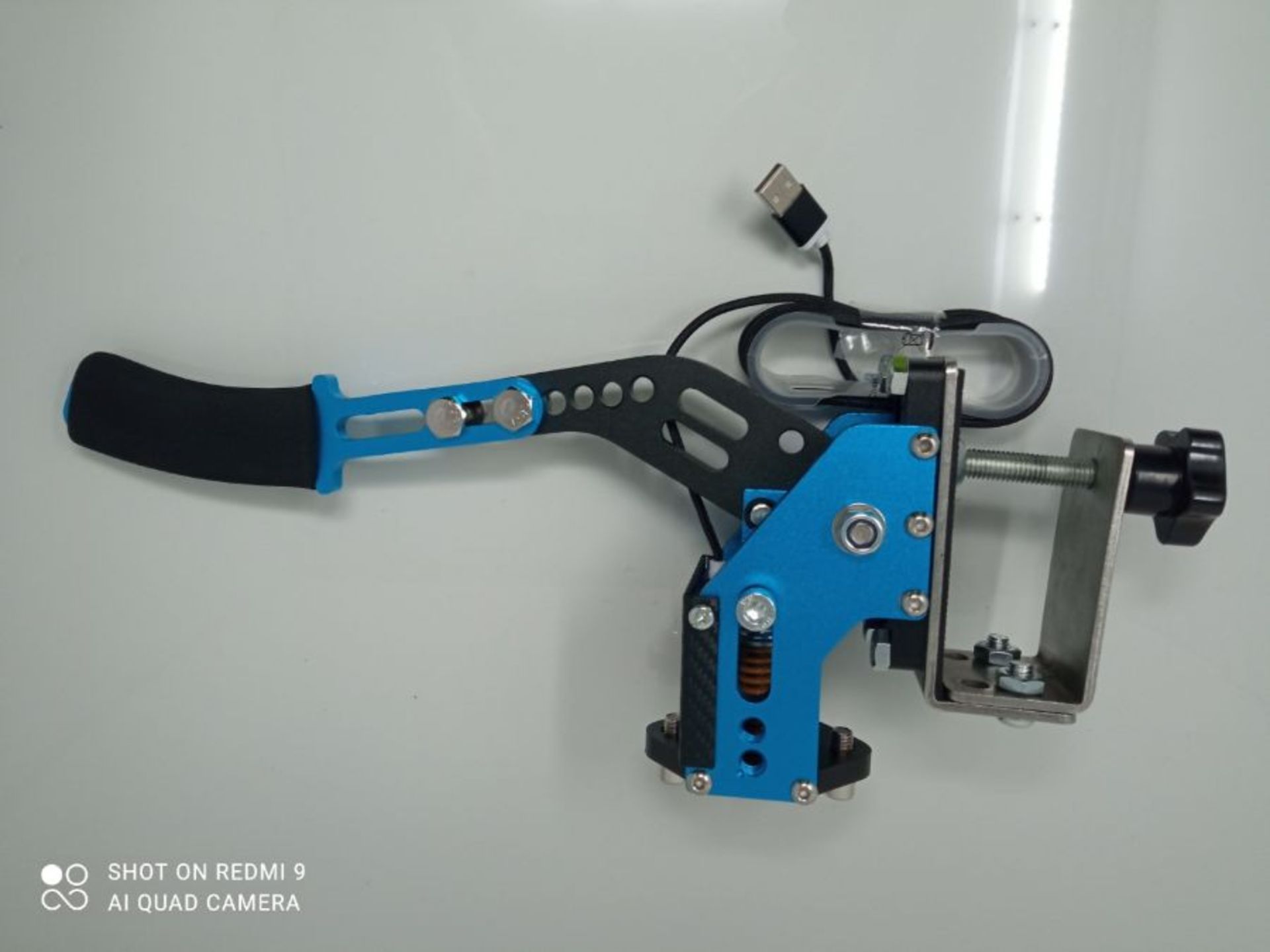 RRP £69.00 Handbrake PC Bruce & Shark 14-Bit USB Handbrake for Racing Games Steering Wheel Stand - Image 2 of 2