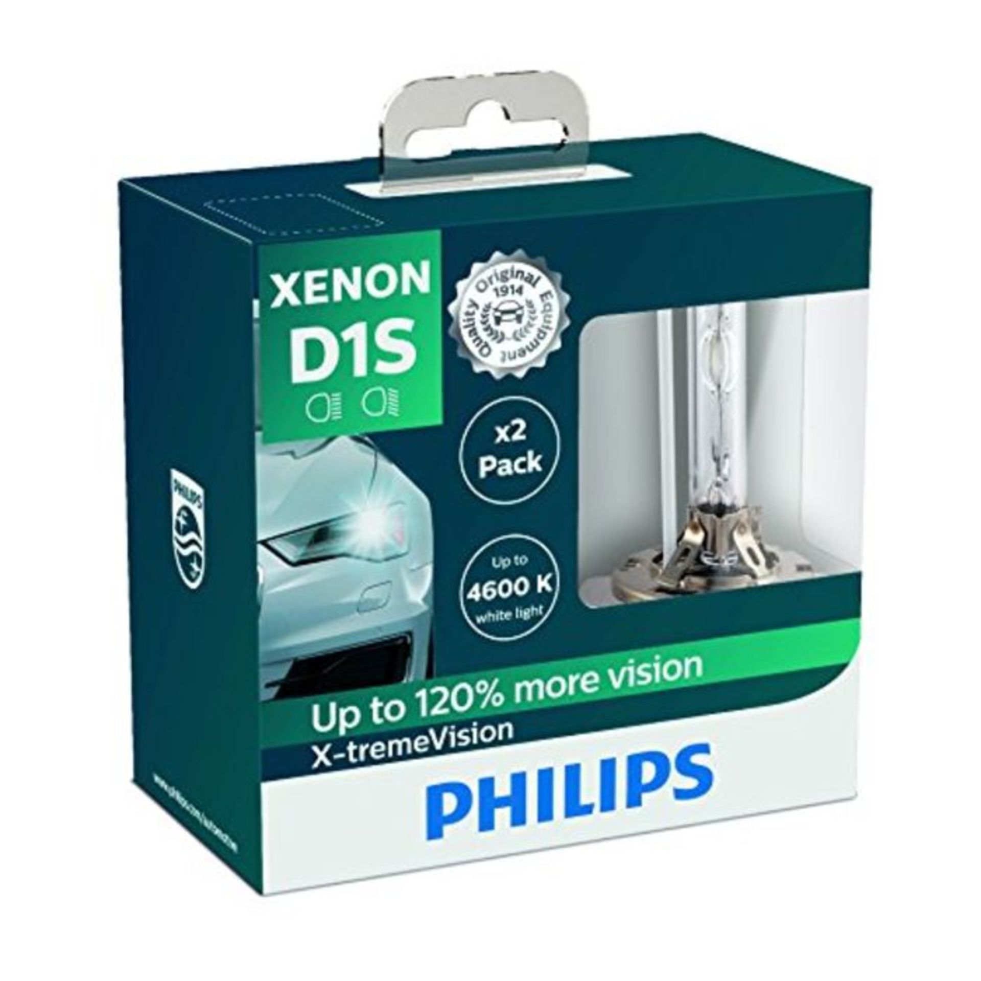 RRP £116.00 Philips X-tremeVision 85415XVS2Â Xenon headlight bulb D1S, set of 2