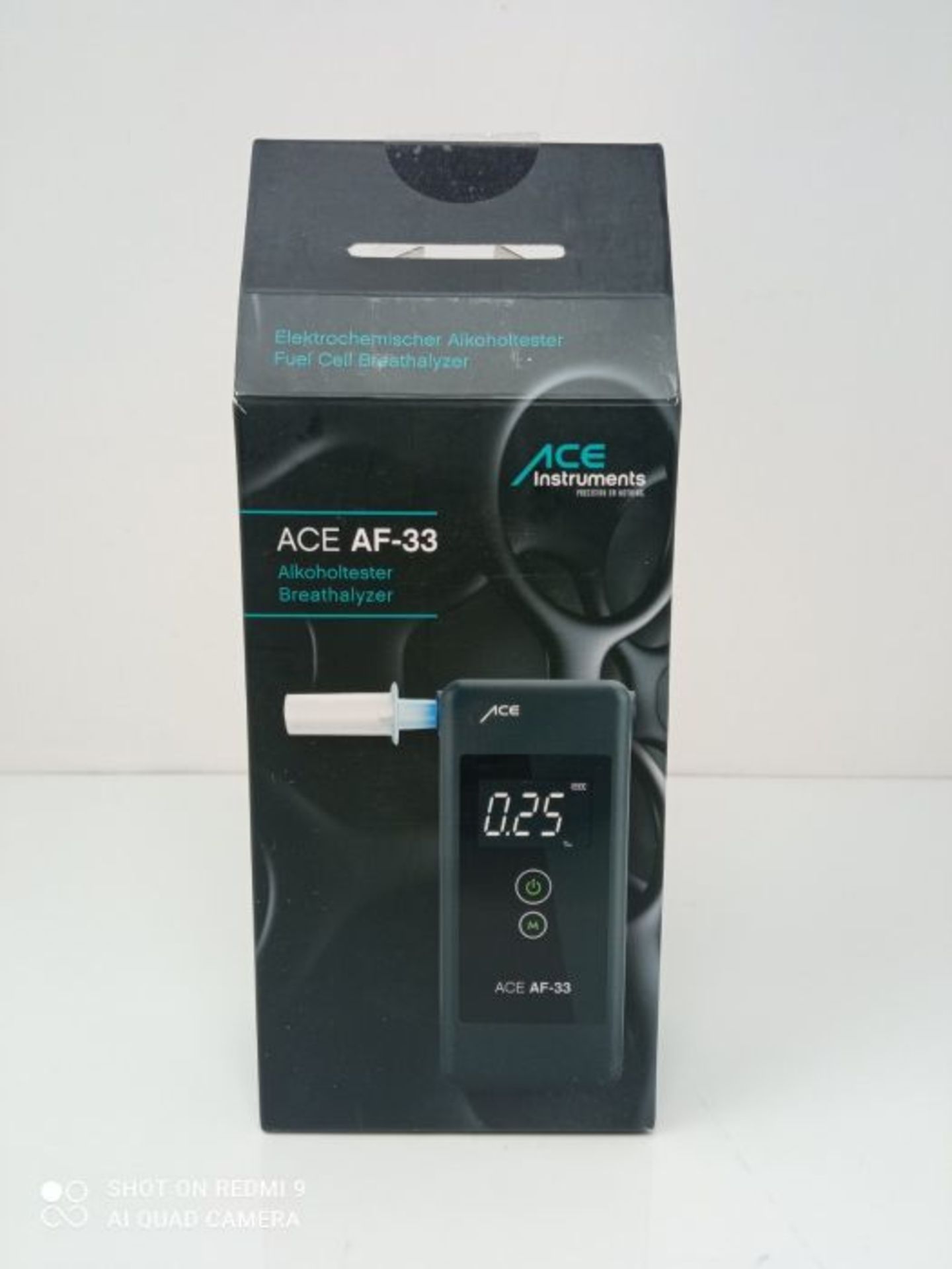 RRP £76.00 ACE Alkoholtester AF-33, TU-Wien-Messgenauigkeit: 97,9% - Polizeigenau - Image 2 of 3