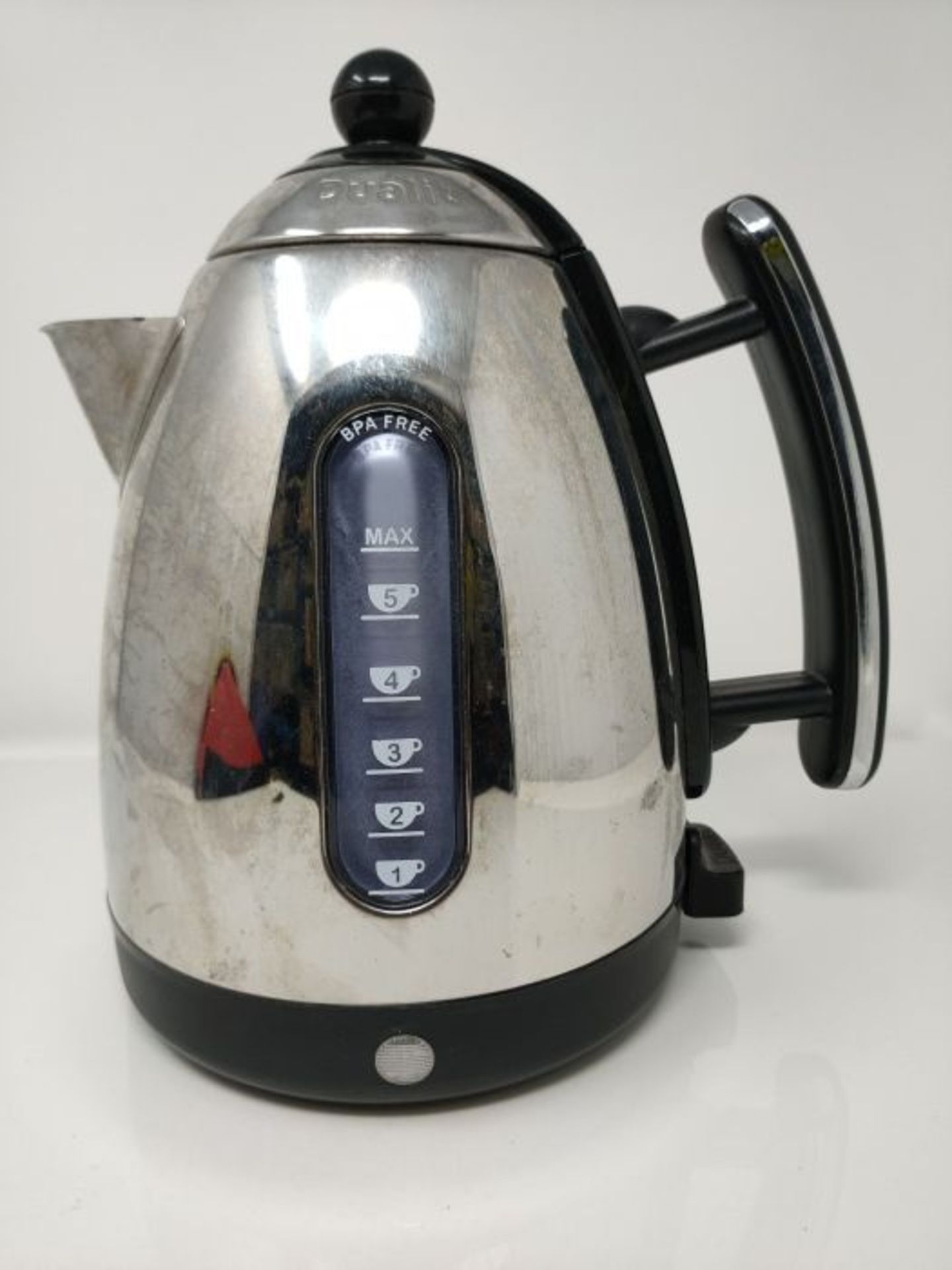 RRP £76.00 Dualit Lite Kettle - 1.5L Jug Kettle - Polished with Black Trim, High Gloss Finish - F - Image 2 of 3