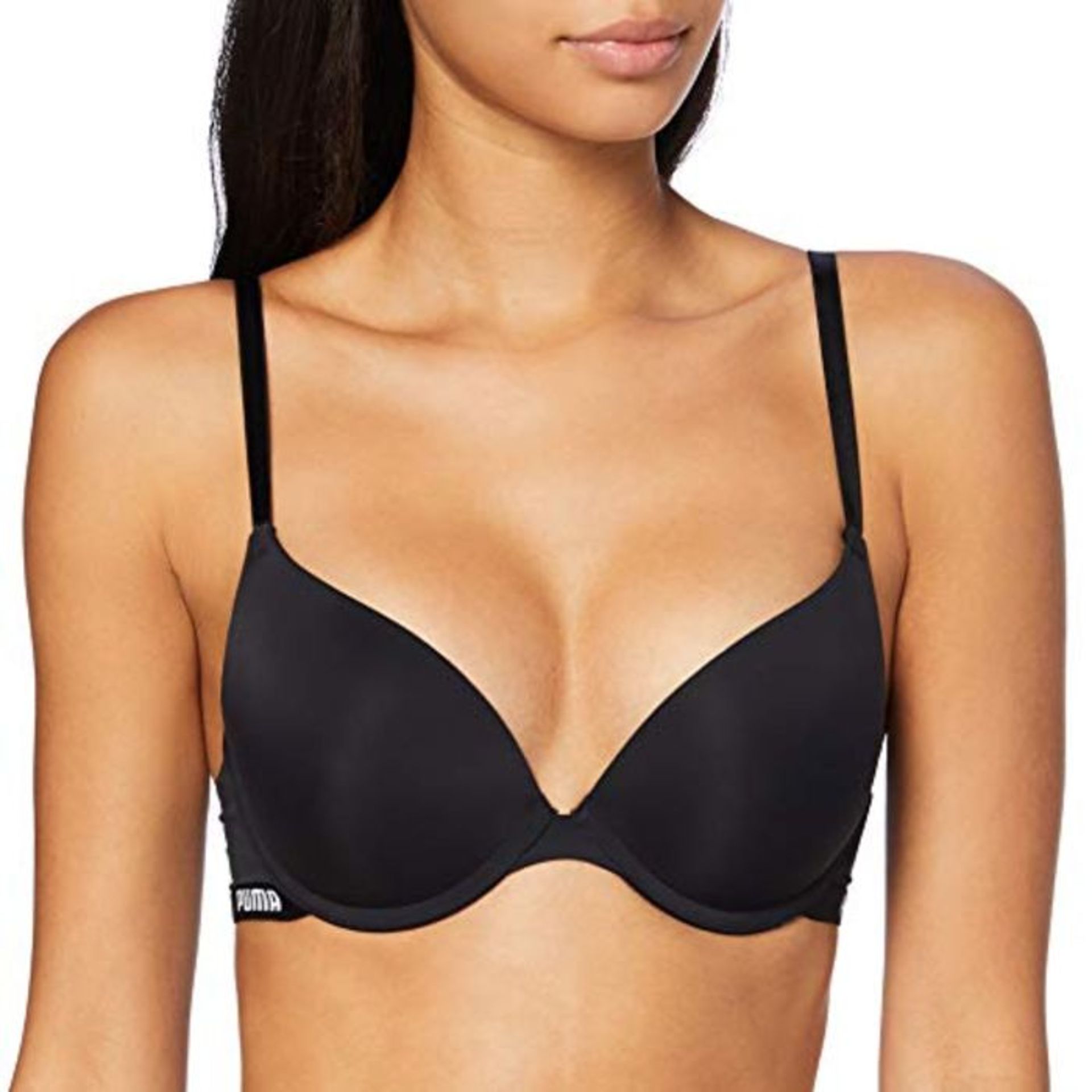 PUMA Women's Puma - Women's Push-up (1-pack) Push Up Bra, Black, 36B UK