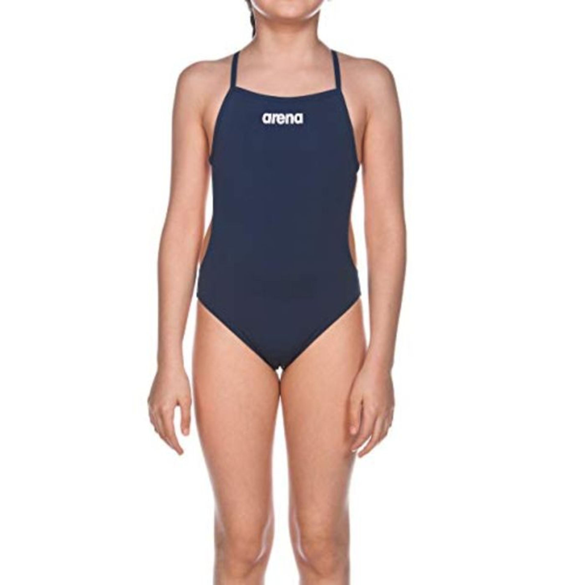 Arena Maltosys Girls 'Swimming' Solid Tech Junior Blue (navy/White), 14-15 Years