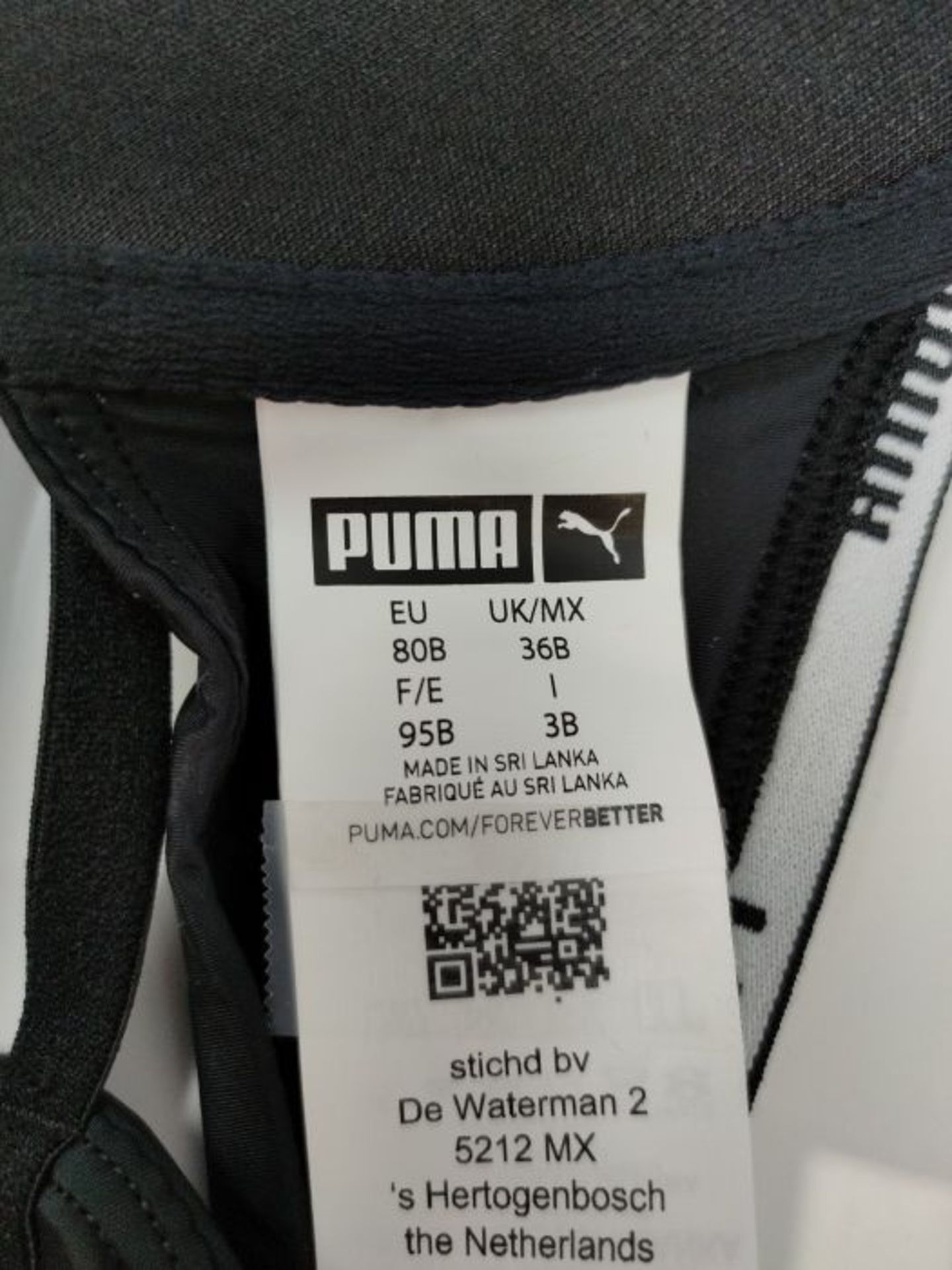 PUMA Women's Puma - Women's Push-up (1-pack) Push Up Bra, Black, 36B UK - Image 3 of 3