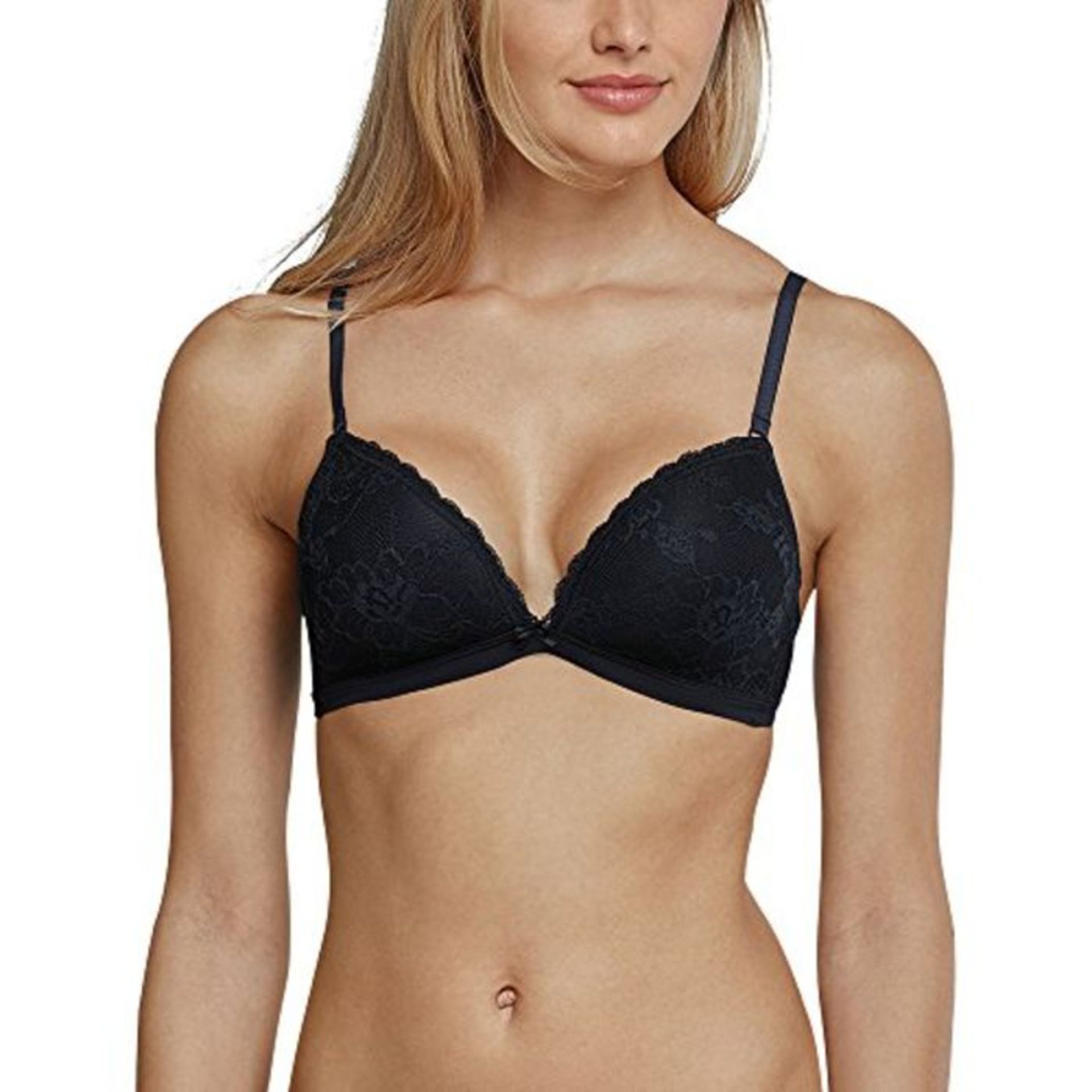 Schiesser Women's Softbra ohne Bügel Bra, Blue (Midnight Blue 804), 36A