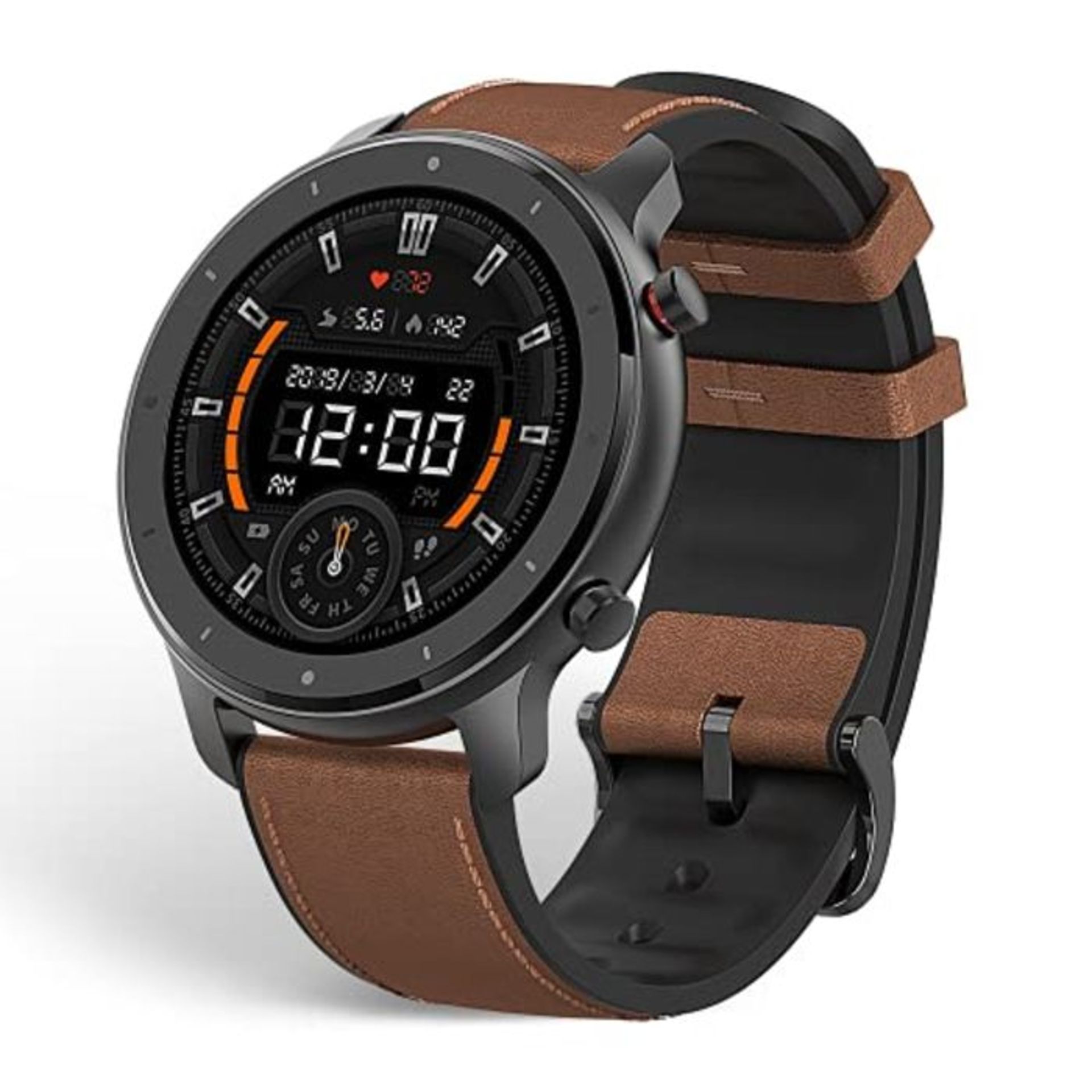 RRP £79.00 Amazfit GTR 47mm Smartwatch Sports Watch 5 ATM Waterproof with GPS, Sleep Monitor, 12