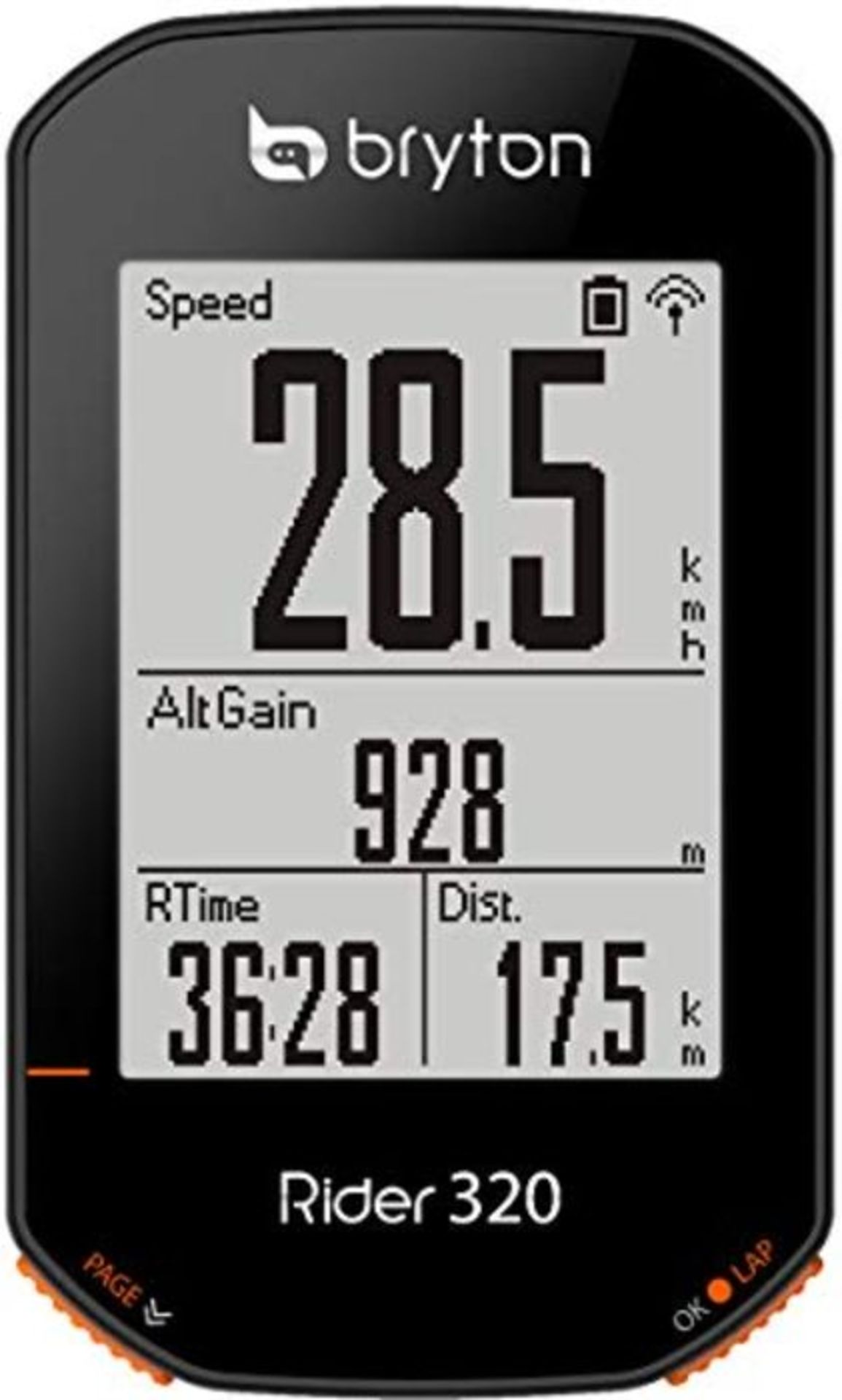 RRP £79.00 Bryton Rider 320E Ciclo Computer GPS, Display 2.3", Nero