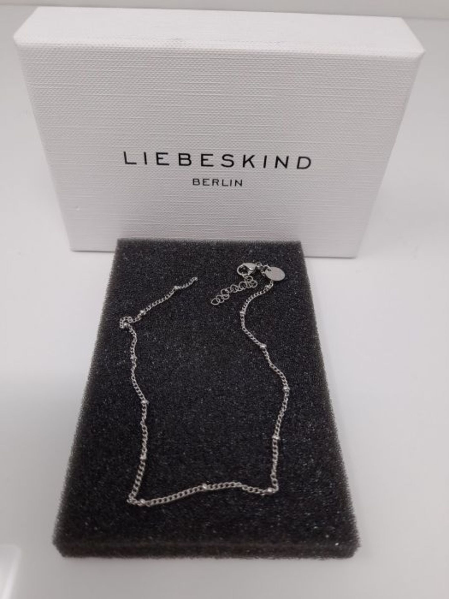 [CRACKED] Liebeskind Berlin filigranes Anklet mit Logoanhänger aus Edelstahl LJ-0588- - Image 3 of 3