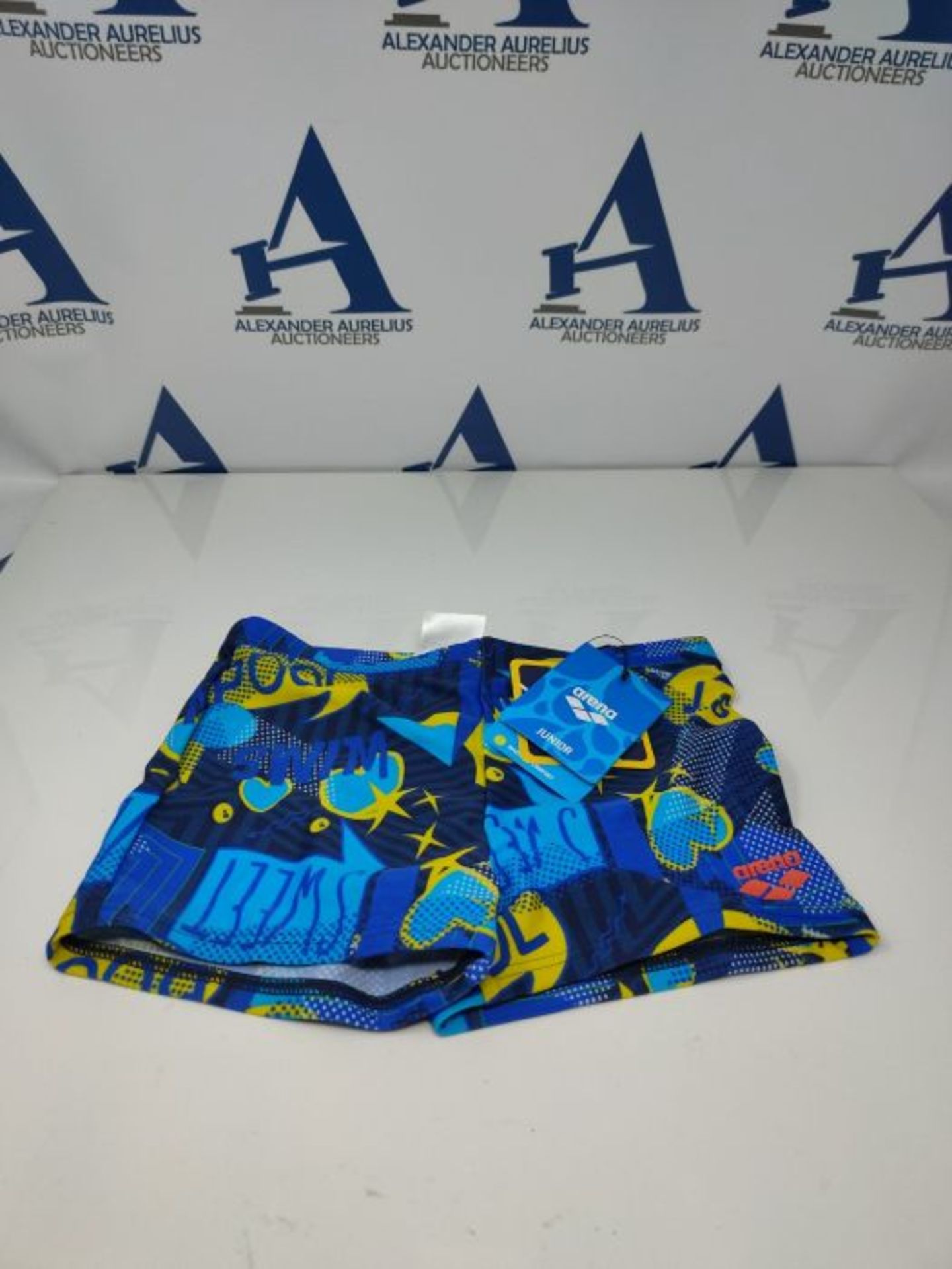 Arena Dancing Pantaloncino Nuoto, Bambino, Navy/Multi, 8-9 - Image 2 of 3