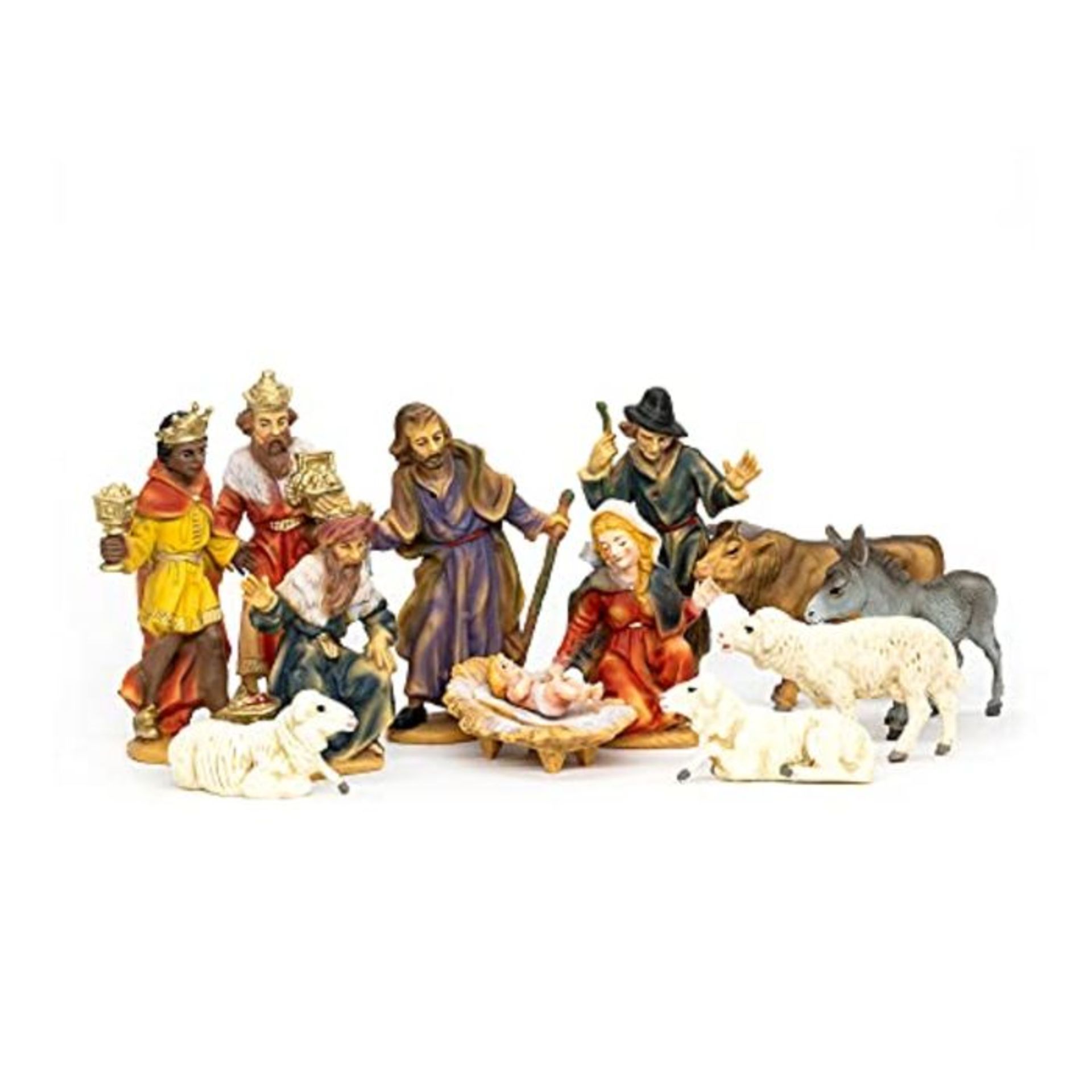 RRP £67.00 MAROLIN Krippenfiguren Set 12 Figuren, zu 9cm Fig. (Kunststoff)