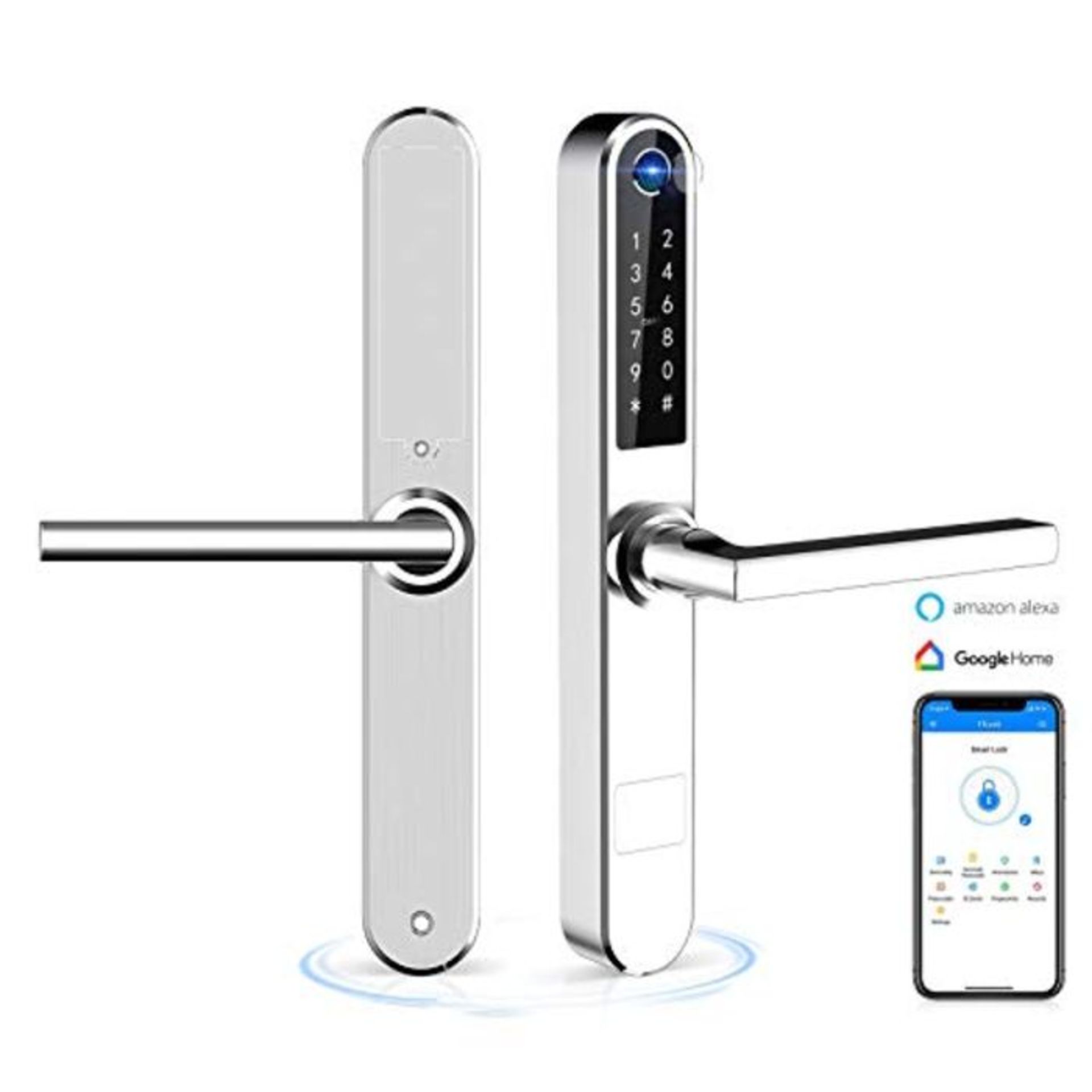 RRP £134.00 Smart Lock, Ruveno Slim Smart Door Lock, Fingerprint Door Lock, Keyless Entry Door Loc