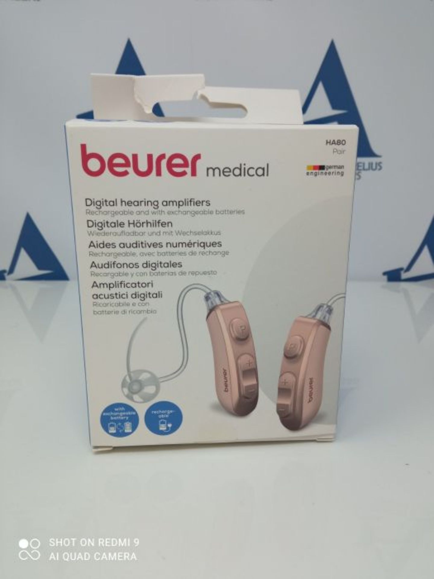 RRP £171.00 Beurer HA80 Rechargeable Digital Hearing Amplifiers, 2-Piece, Sits Ergonomically Behin - Image 2 of 3