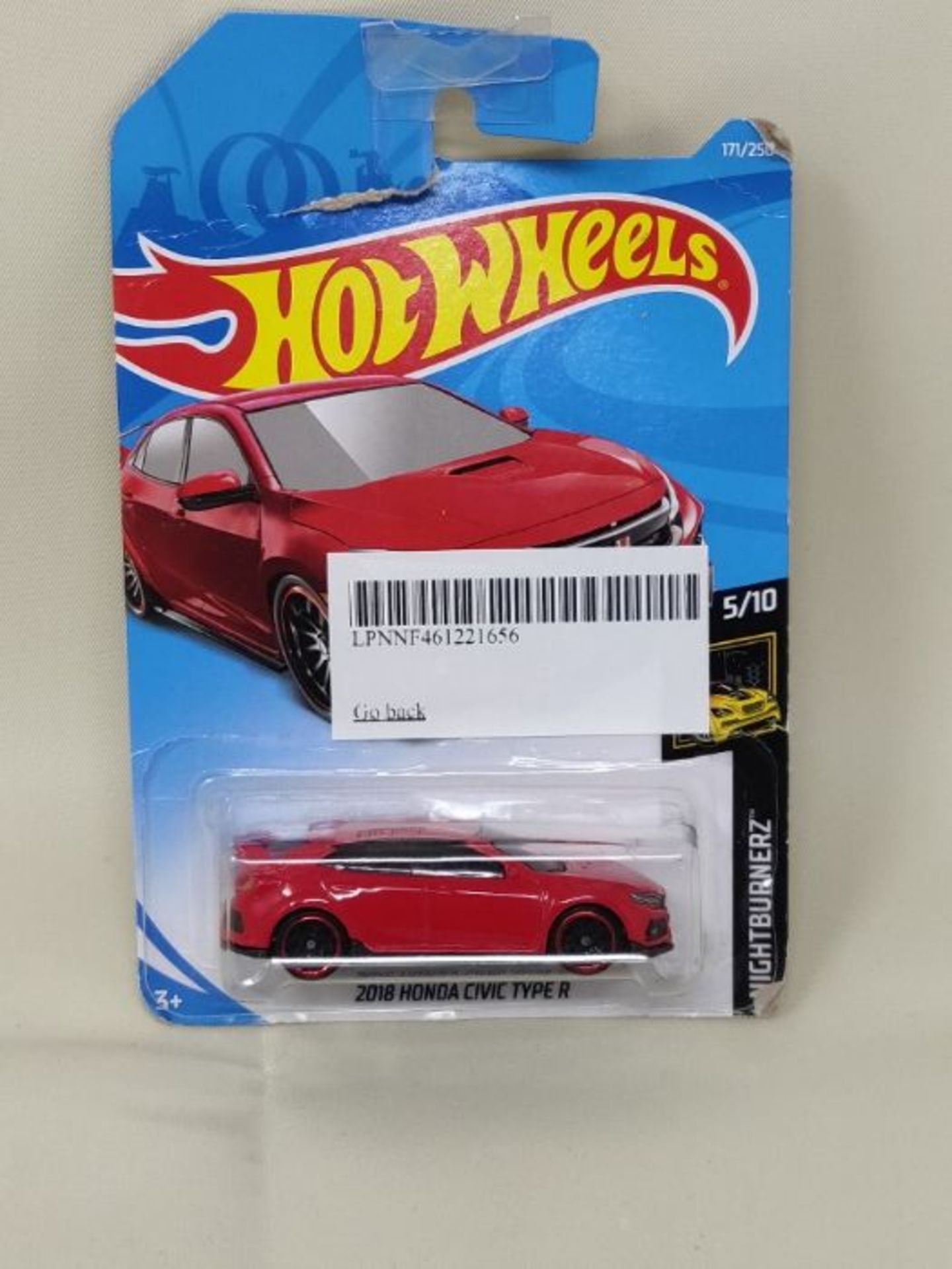 Hot Wheels 2018 Honda Civic Type R Nightburnerz 5/10 2019 (171/250) Short Card