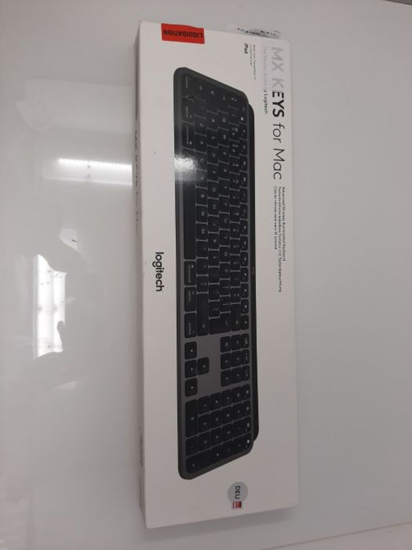 RRP £79.00 Logitech MX Keys for Mac wireless backlit keyboard, tactile keyboard controls, LED key - Image 2 of 3