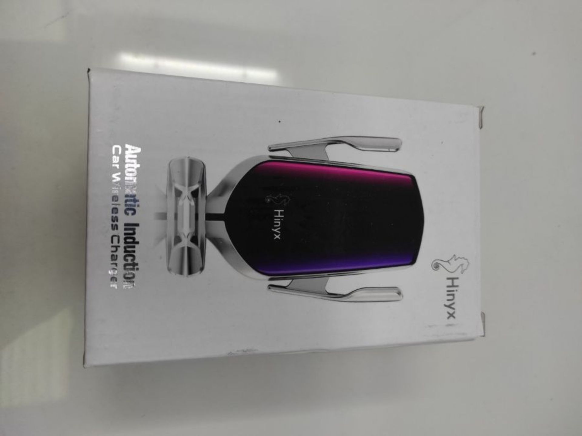 [CRACKED] Hinyx Wireless Car Charger - 2 in 1 Qi 15W Fast Wireless Auto-Clamp Charge C - Image 2 of 3