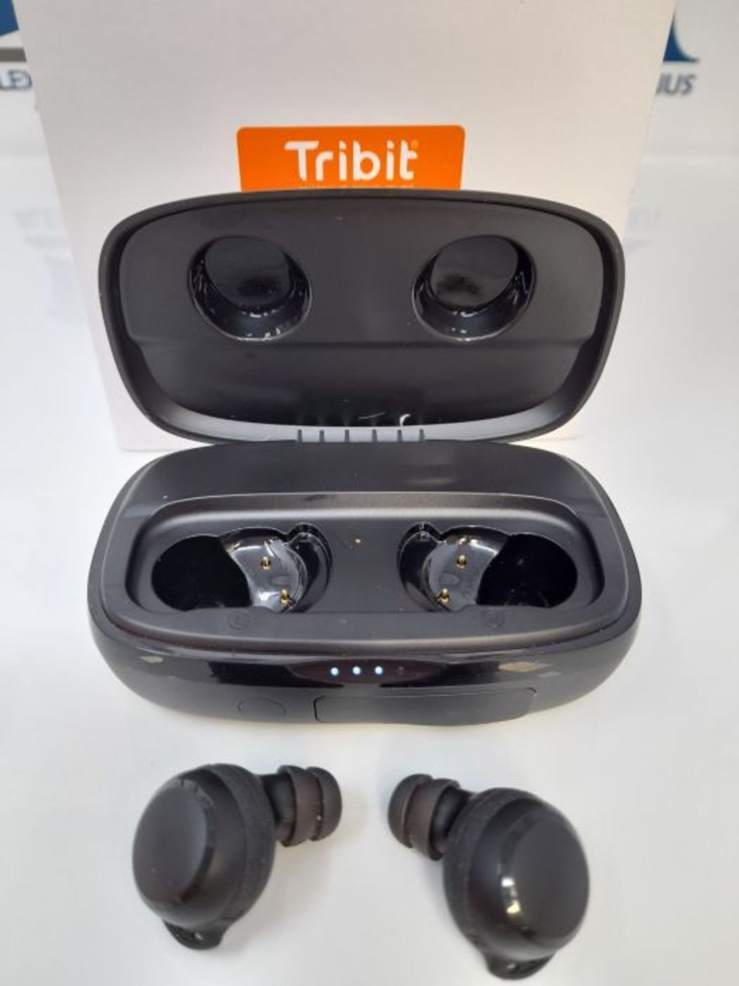 Bluetooth Earphones, Tribit 100H Playtime Bluetooth 5.0 IPX8 Waterproof Touch Control - Image 3 of 3