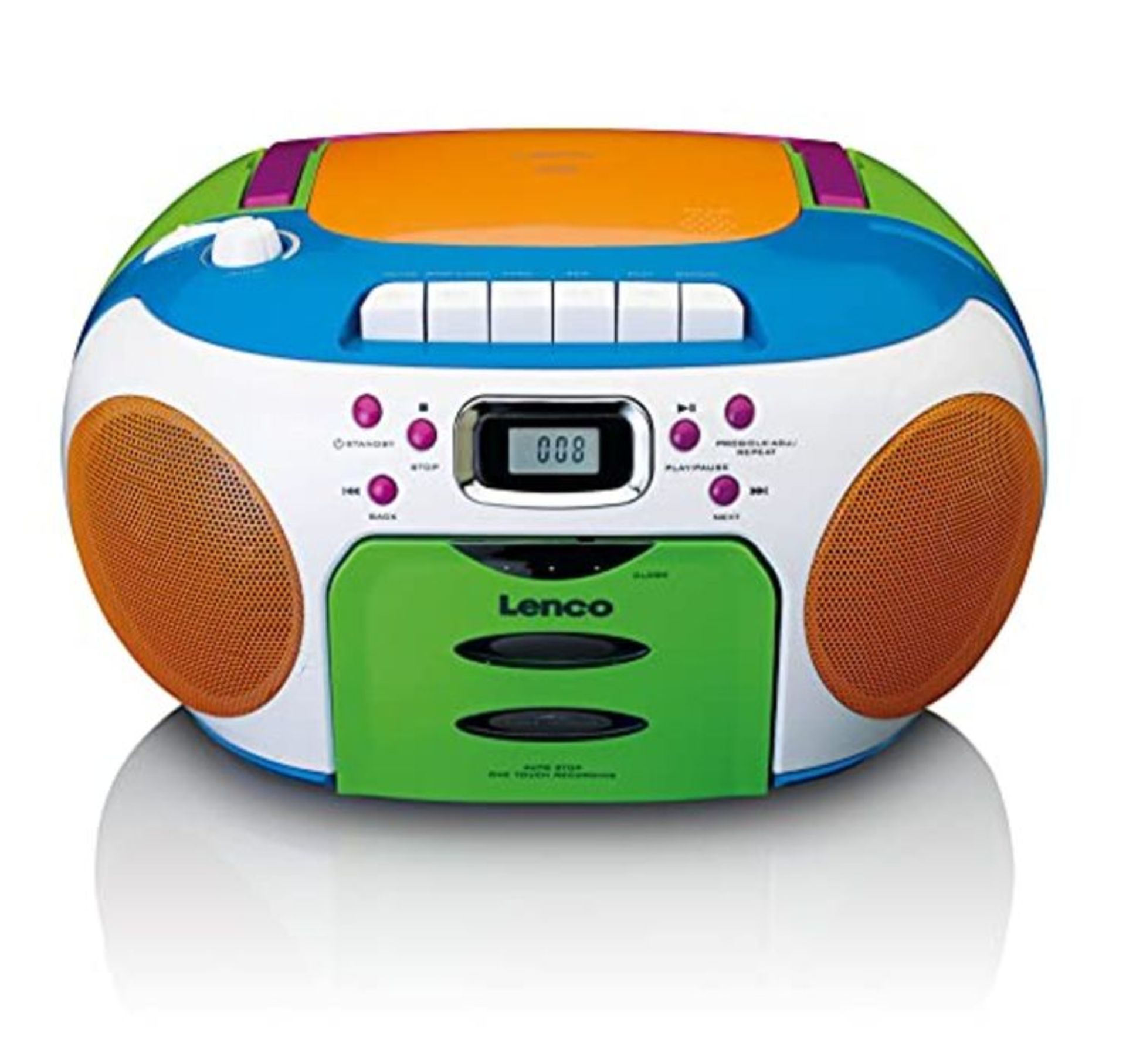 RRP £54.00 Lenco SCD-971 Children's Radio - Cassette Radio with CD - CD Radio - Cassette Player -