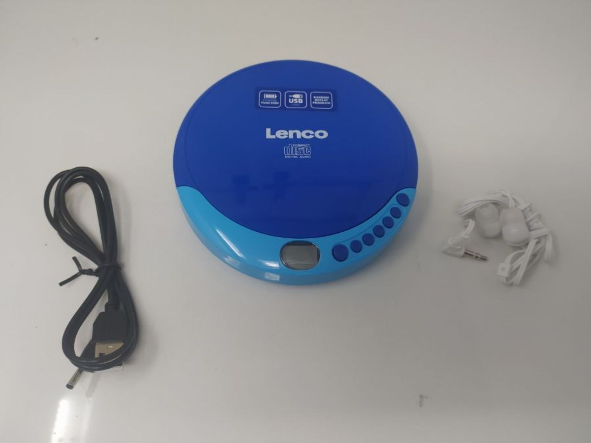 Lenco CD-011 - Tragbarer CD-Player Walkman - Diskman - CD Walkman - Mit Kopfhörern un - Image 3 of 3