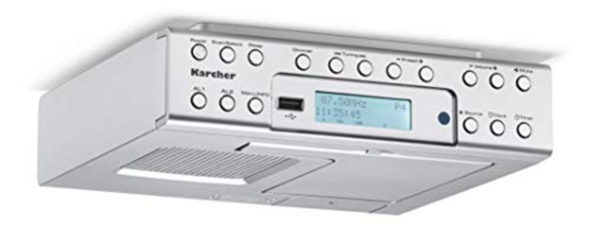 Karcher RA 2030D Under-Unit Radio with DAB+ / FM Radio (20 Station Memory) and MP3 Pla