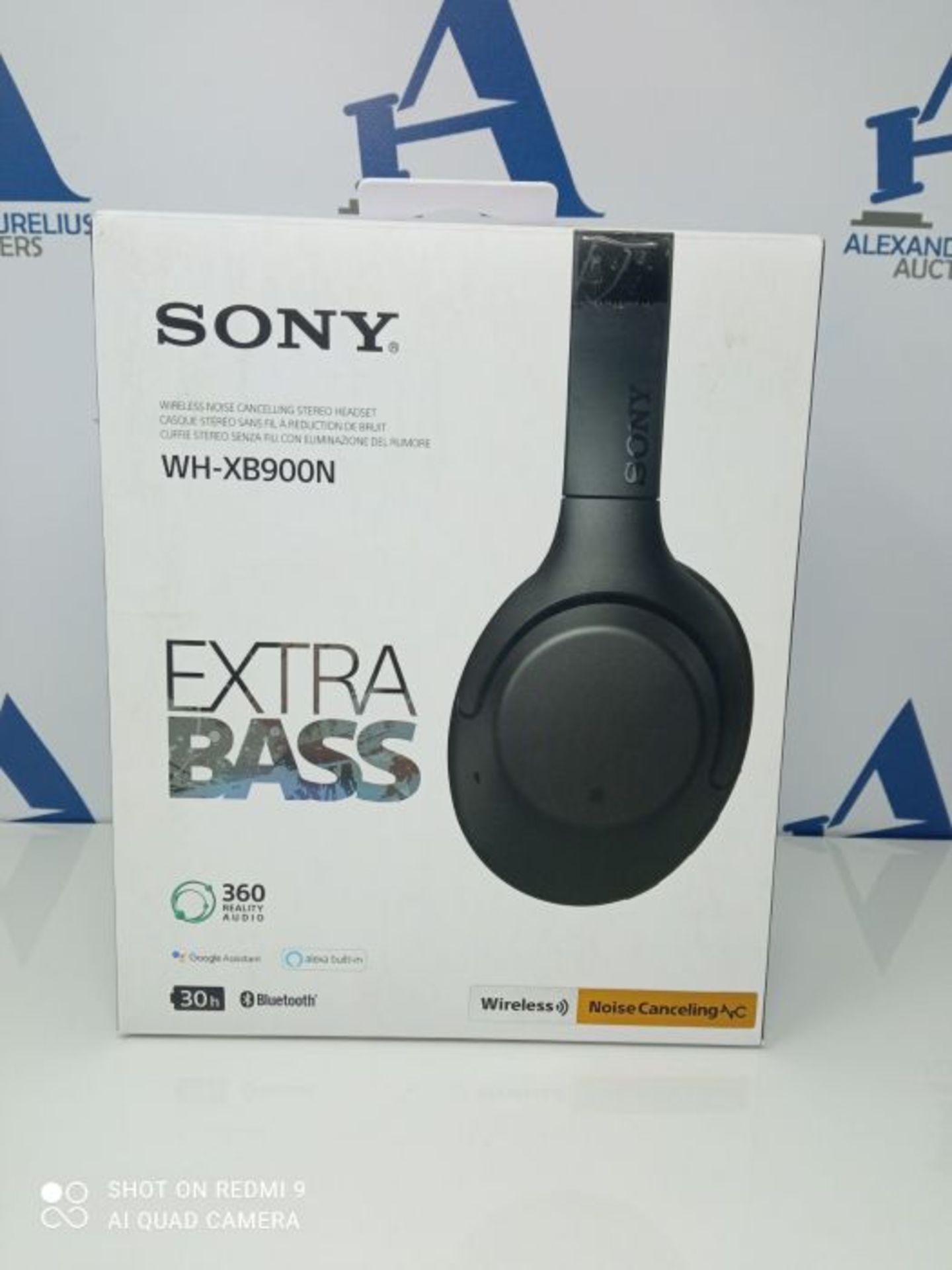 RRP £170.00 Sony WH-XB900N Extra Bass Noise Cancelling Wireless Bluetooth Headphones with Mic, 30 - Image 2 of 3