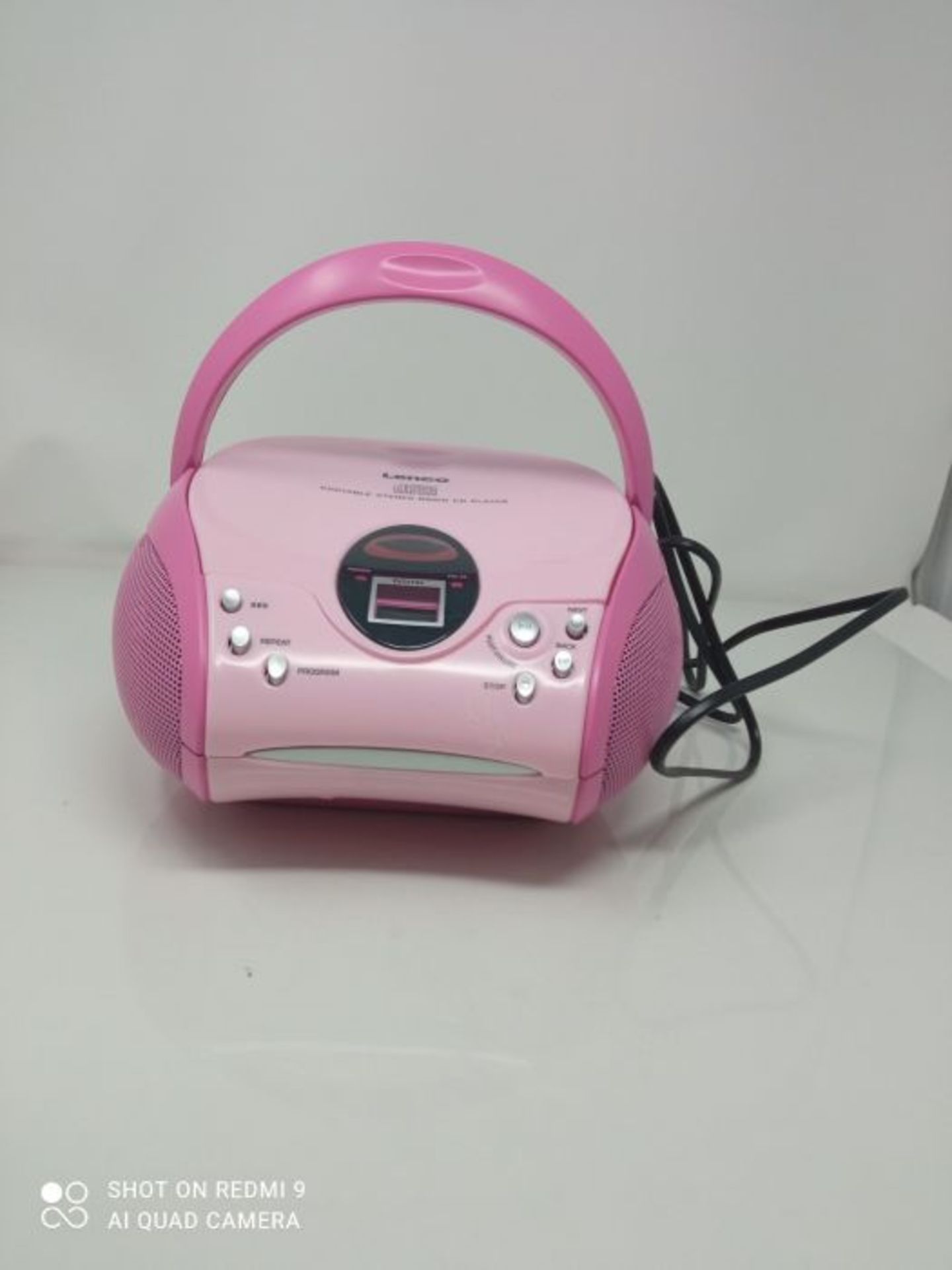 Lenco SCD-24 Stereo UKW-Radio mit CD-Player und Teleskopantenne rosa - Image 2 of 2