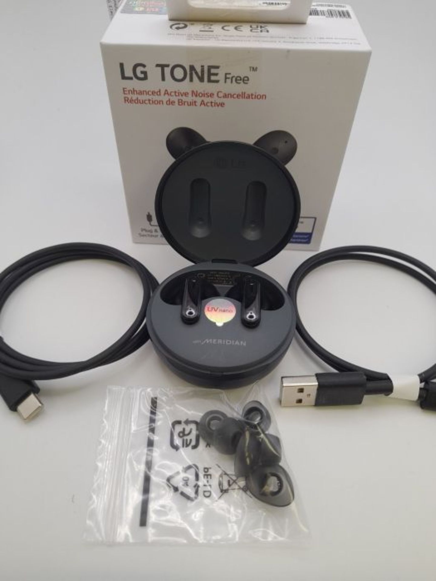 RRP £175.00 LG Electronics Tone Free DFP9 Earbuds, Active Noise Cancelling, Wireless Bluetooth In- - Image 2 of 3
