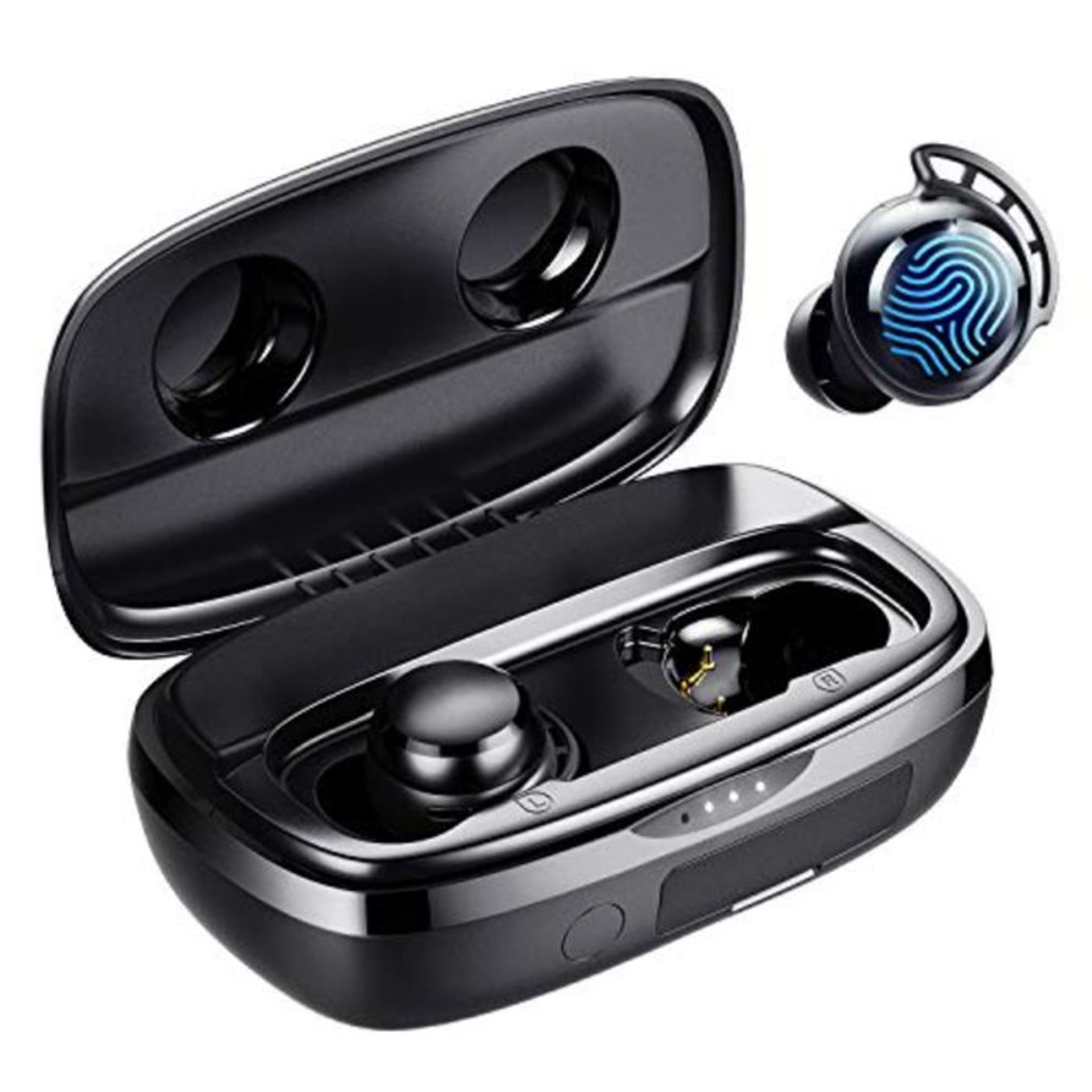 Bluetooth Earphones, Tribit 100H Playtime Bluetooth 5.0 IPX8 Waterproof Touch Control