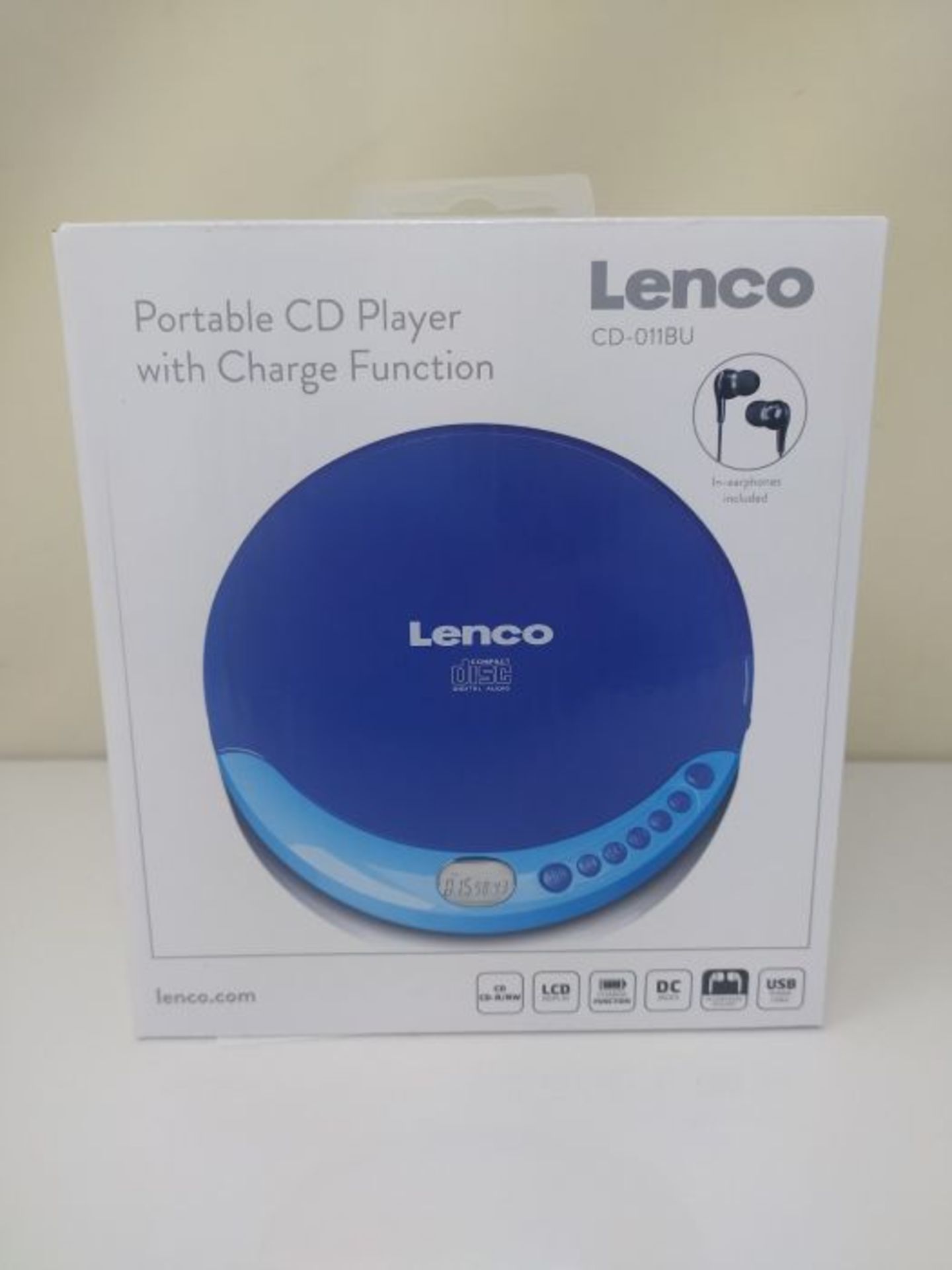 Lenco CD-011 - Tragbarer CD-Player Walkman - Diskman - CD Walkman - Mit Kopfhörern un - Image 2 of 3
