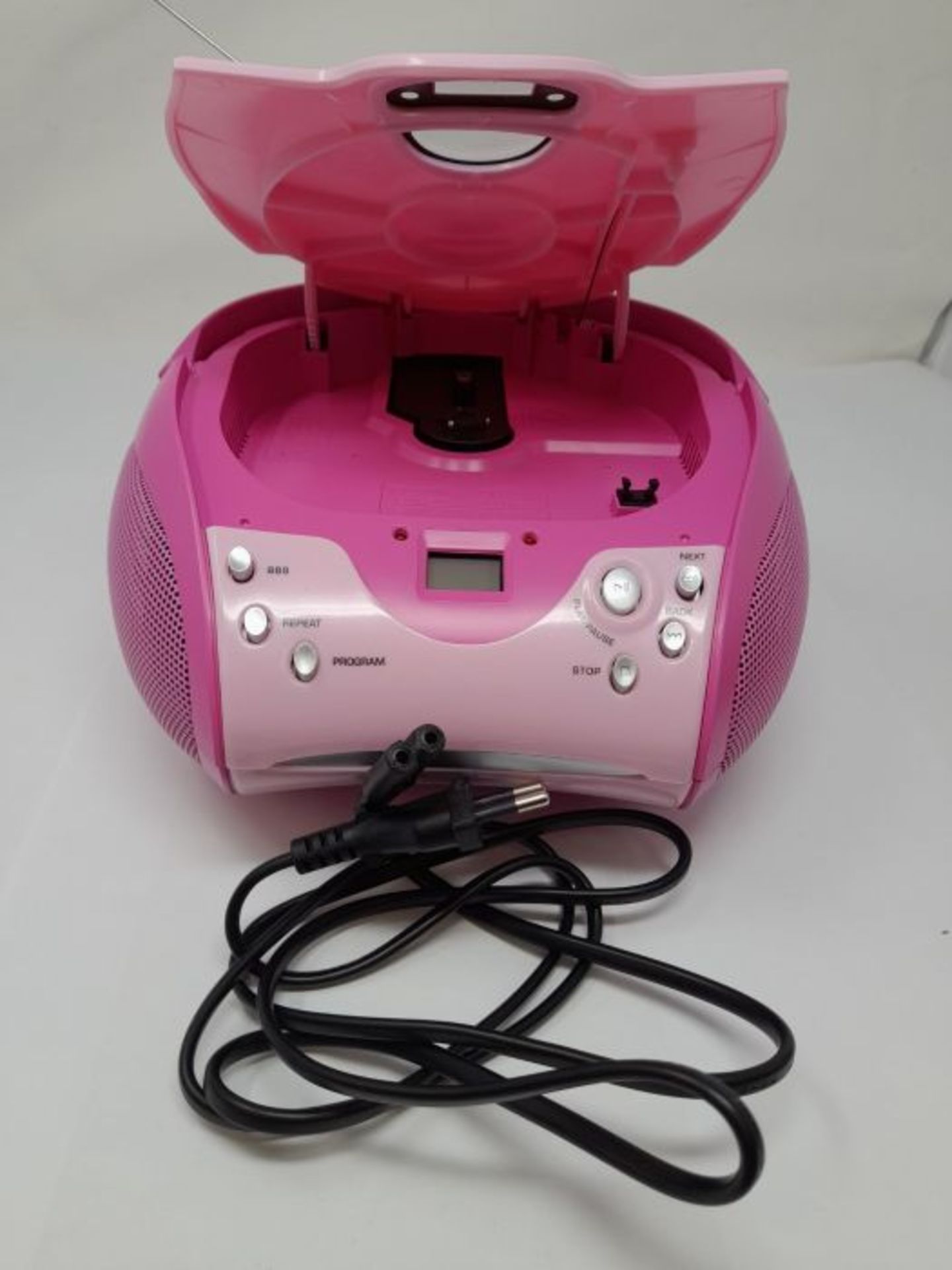 Lenco SCD-24 Stereo UKW-Radio mit CD-Player und Teleskopantenne rosa - Image 2 of 2