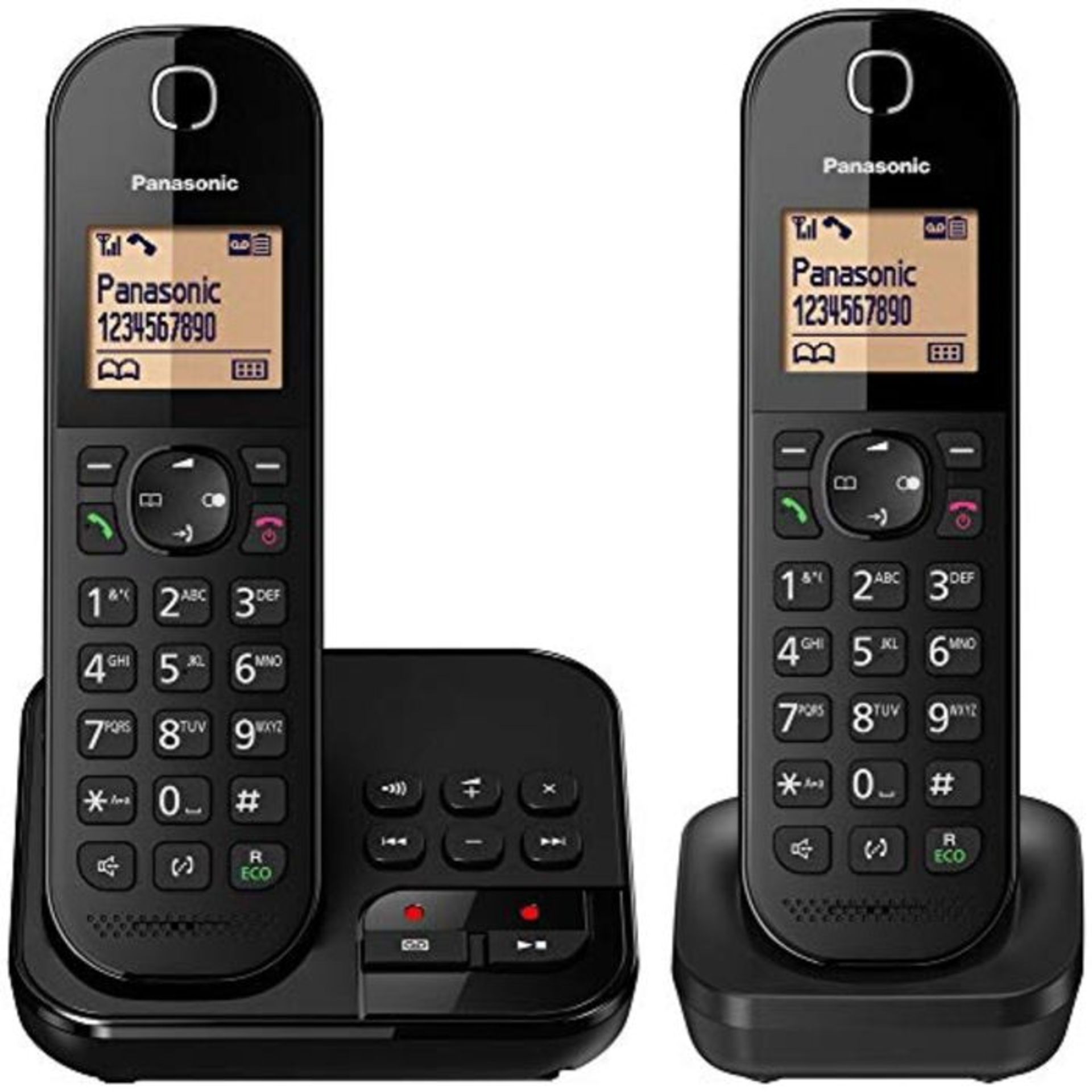 RRP £51.00 Panasonic KX-TGC 422GB cordless phone with answering machine and additional kit