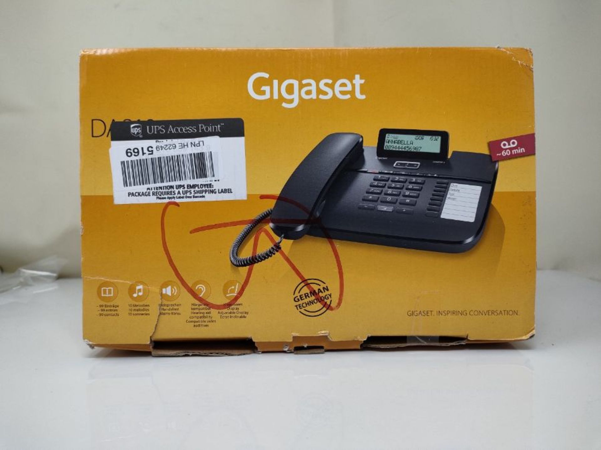Gigaset DA810A Corded Telephone - Black - Image 2 of 3