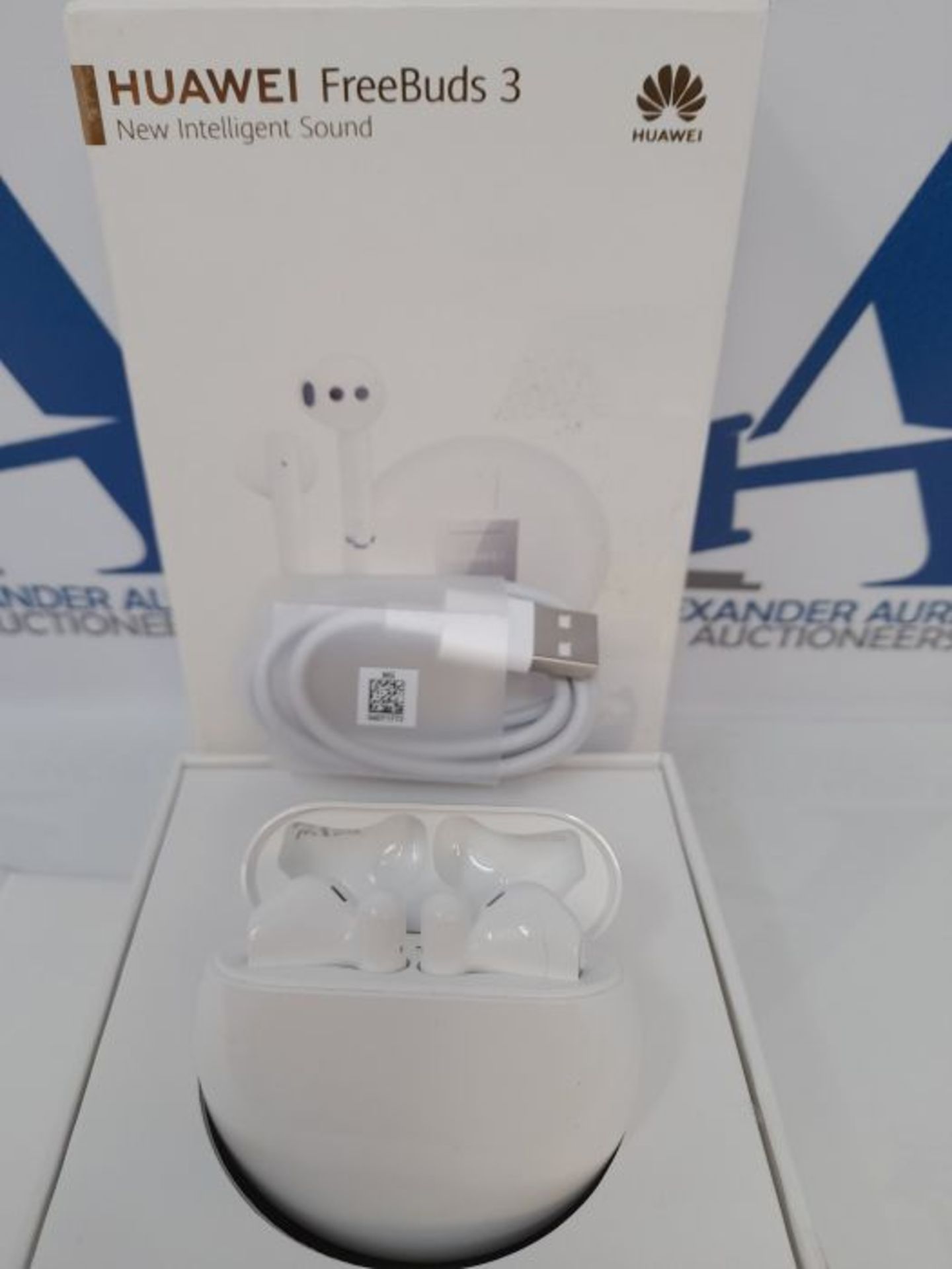 RRP £112.00 HUAWEI FreeBuds 3 - Wireless Bluetooth Earphone with Intelligent Noise Cancellation (K - Image 2 of 3