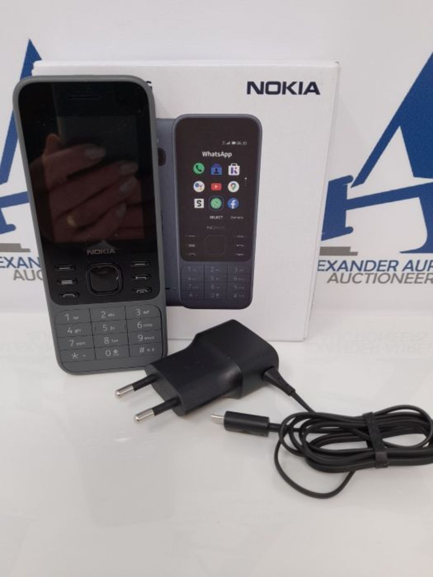 RRP £55.00 Nokia 6300 4G, Feature-Phone mit Einfach-SIM, Whatsapp, Facebook, YouTube, Google Maps