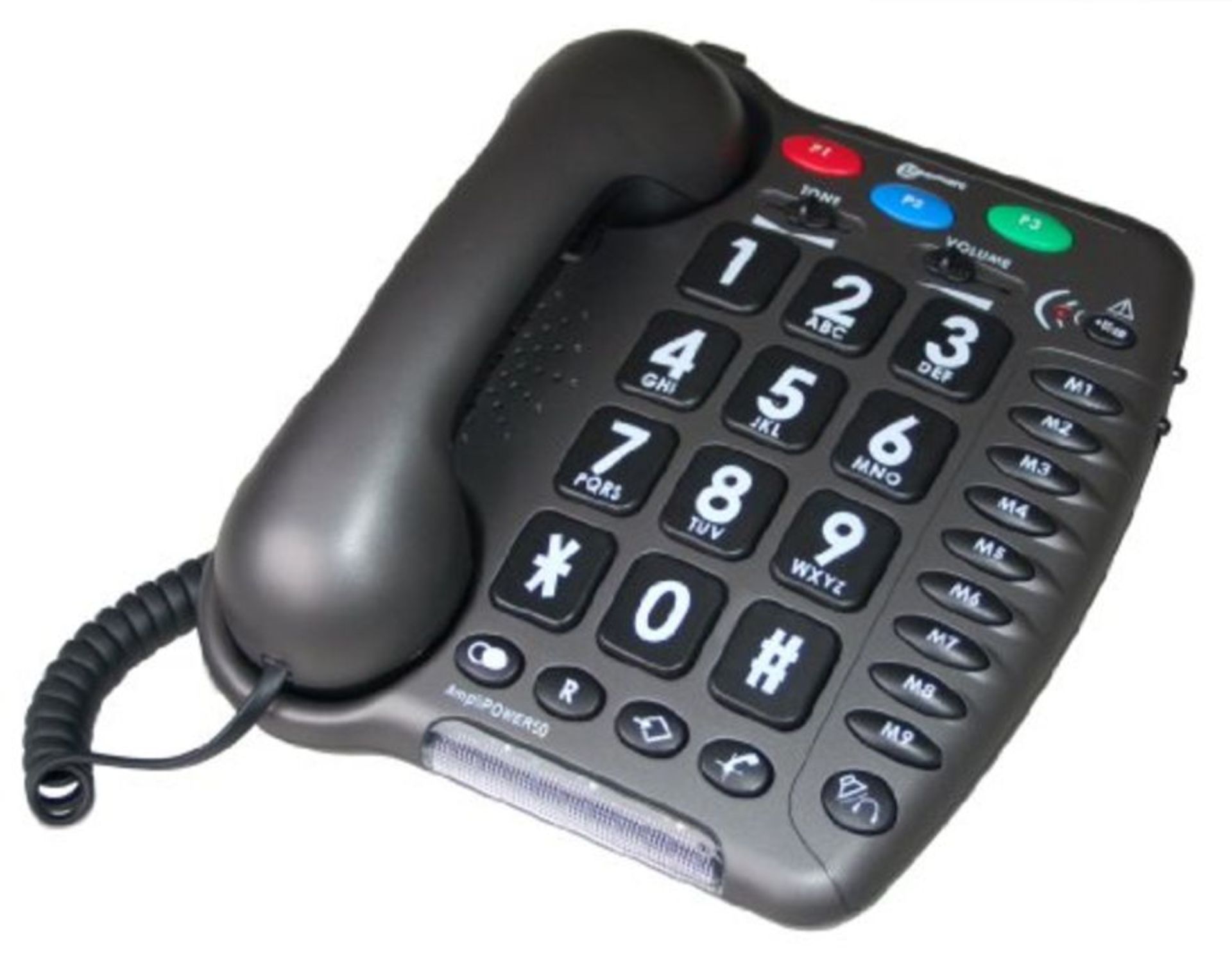 RRP £68.00 Geemarc AMPLIPOWER 50- Extra Loud Big Button Corded Telephone with Emergency Buttons-