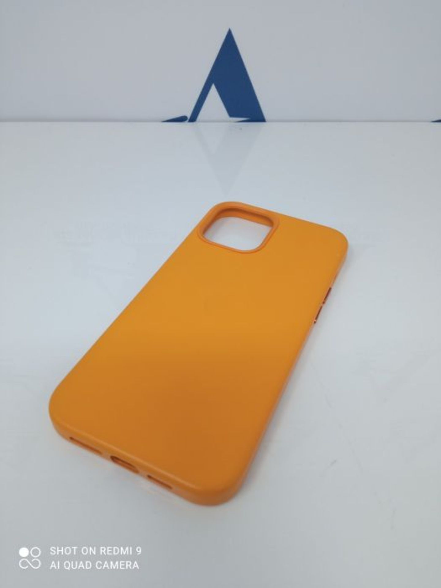 RRP £57.00 Apple Leather Case with MagSafe (for iPhone 12 Pro Max) - California Poppy - Image 3 of 3