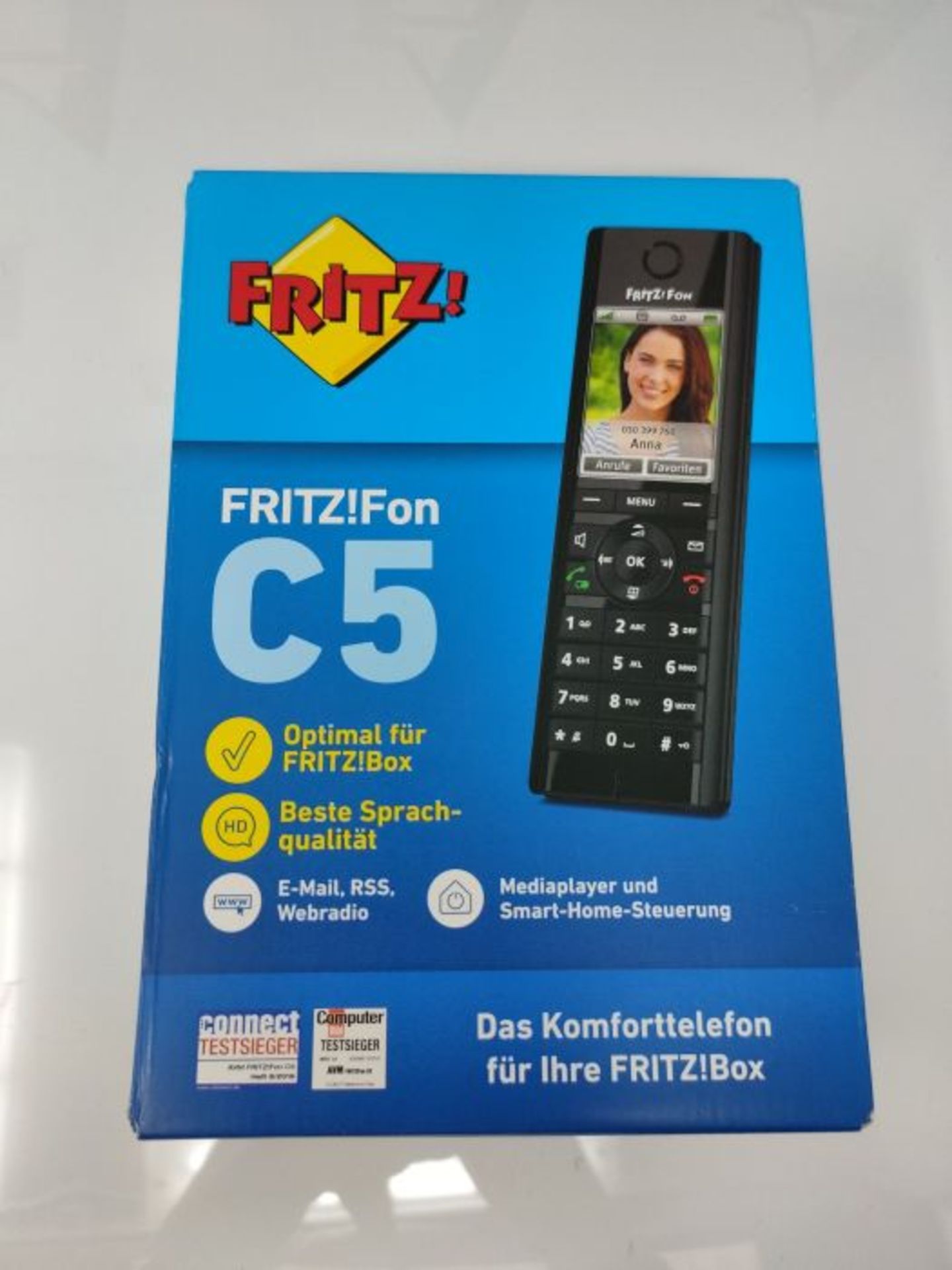 RRP £51.00 [CRACKED] AVM FRITZ!Fon C5 DECT-Komforttelefon (hochwertiges Farbdisplay, HD-Telefonie - Image 2 of 3