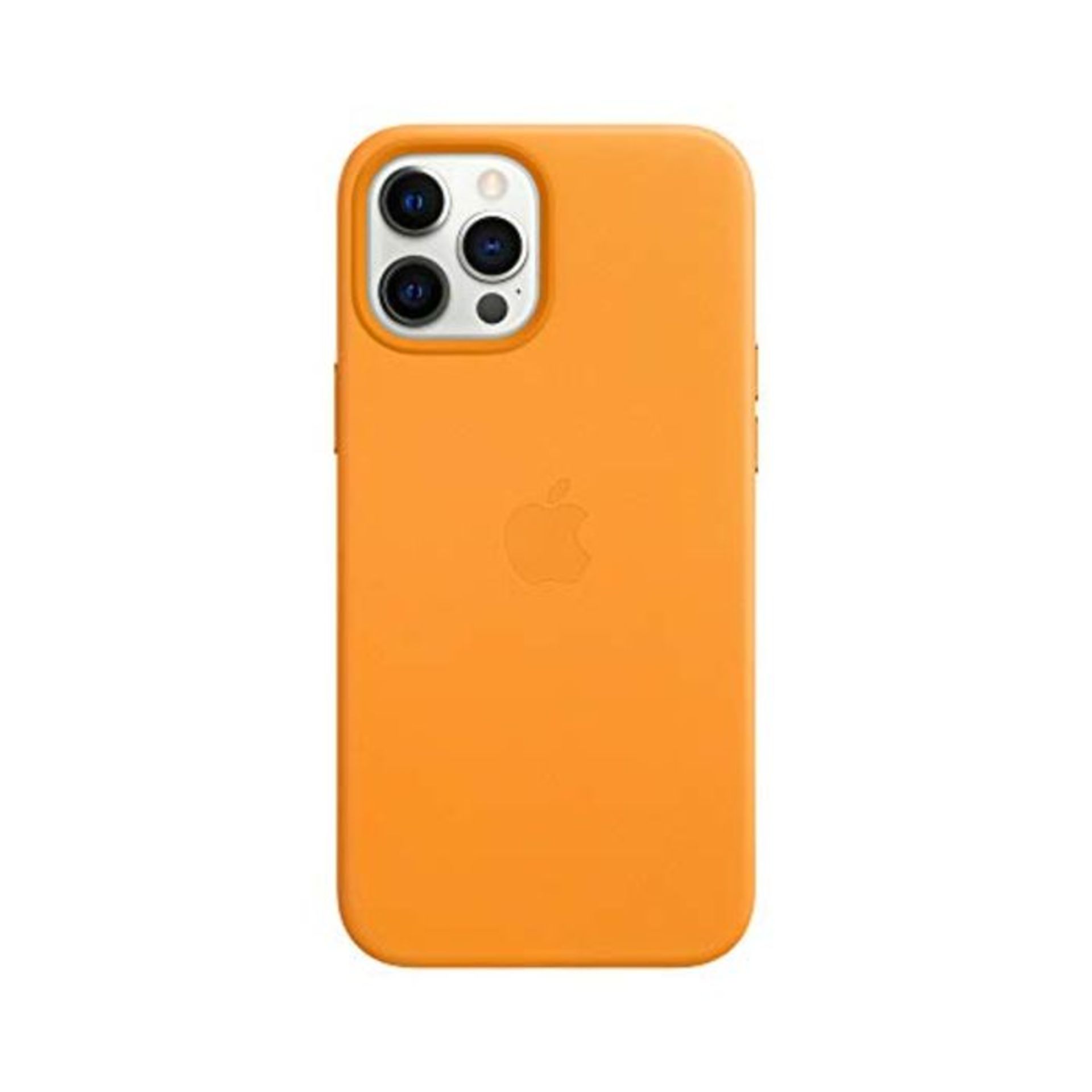 RRP £57.00 Apple Leather Case with MagSafe (for iPhone 12 Pro Max) - California Poppy
