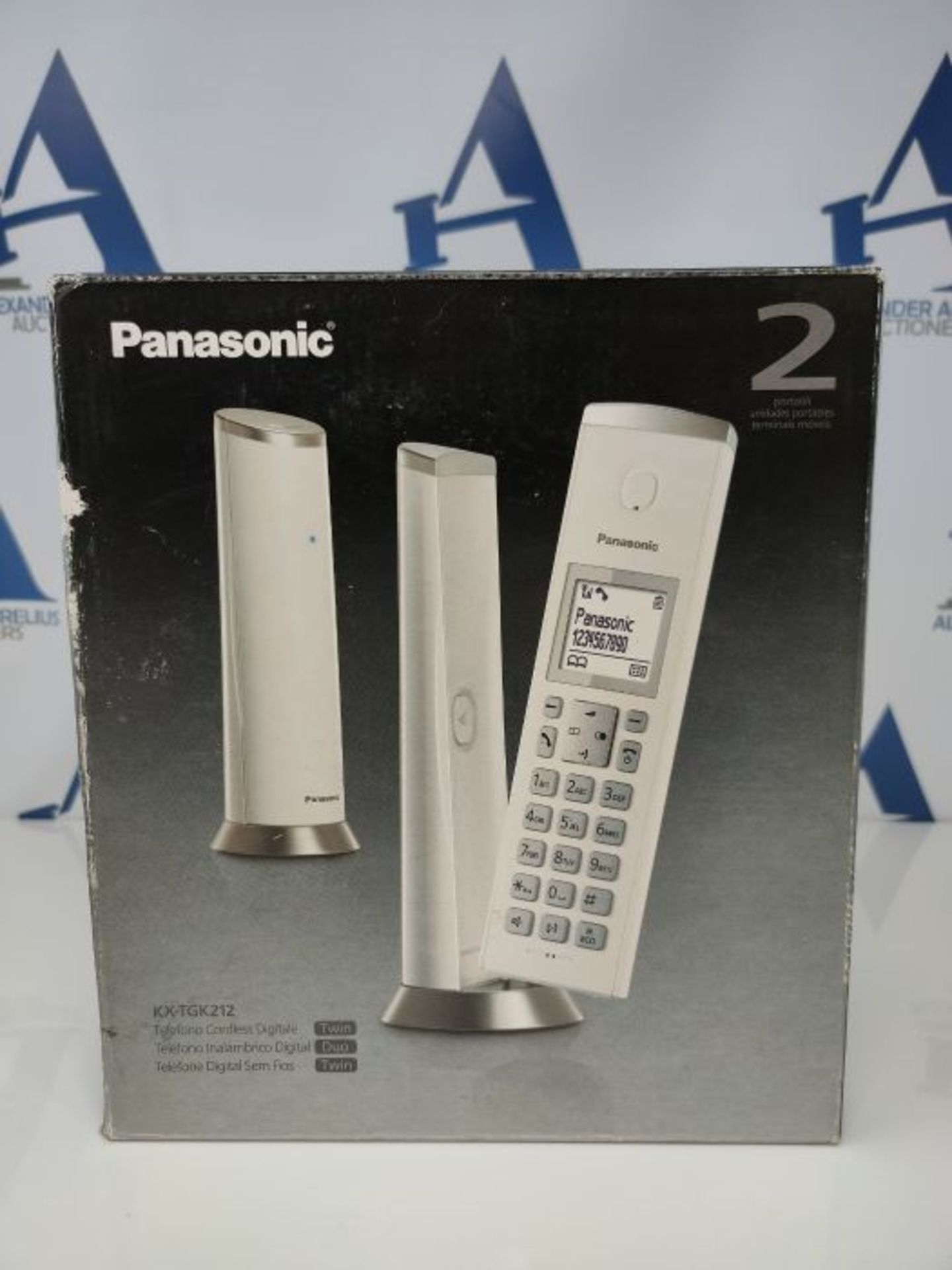 RRP £55.00 Panasonic KX-TGK212 Cordless DECT Block Unwanted Calls ECO Function, White - Image 2 of 3