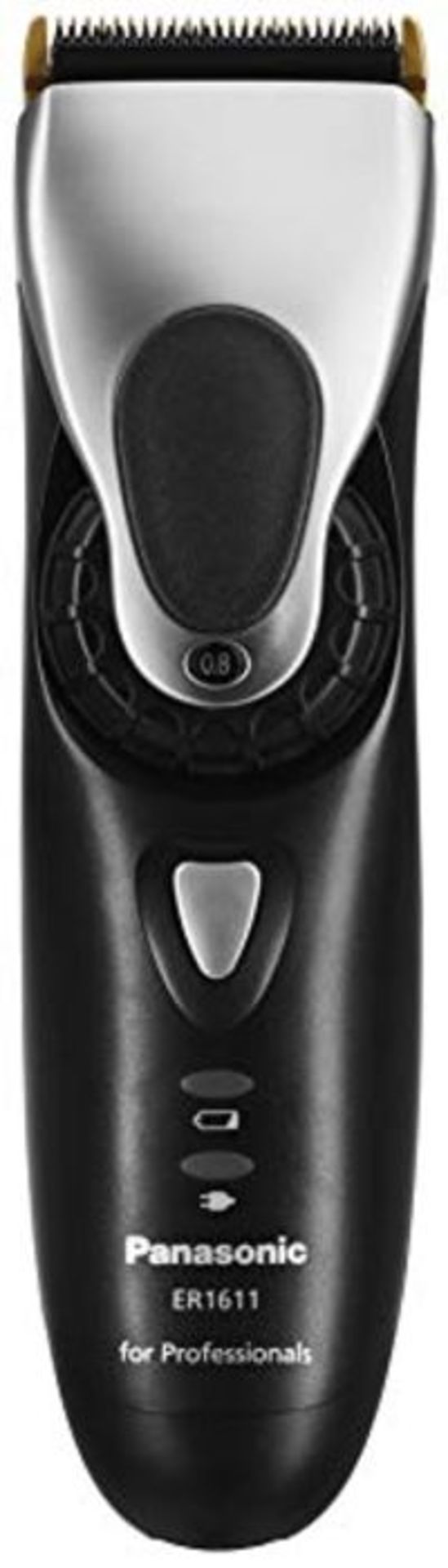 RRP £128.00 Panasonic ER-1611K Professional Hair Clipper, Black / Silver