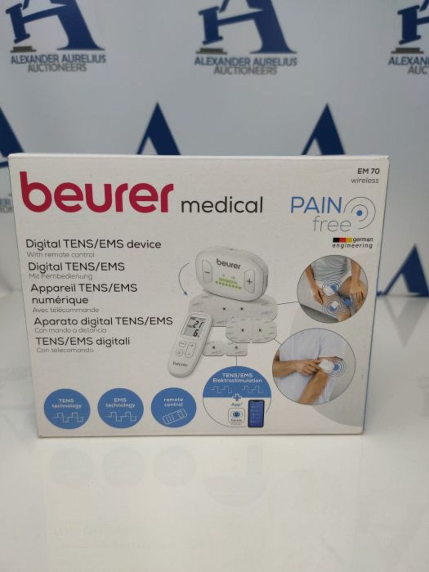 RRP £88.00 Beurer EM70 Wireless Digital TENS & EMS Device, Drug-Free Pain Relief And Muscle Rehab - Image 2 of 3