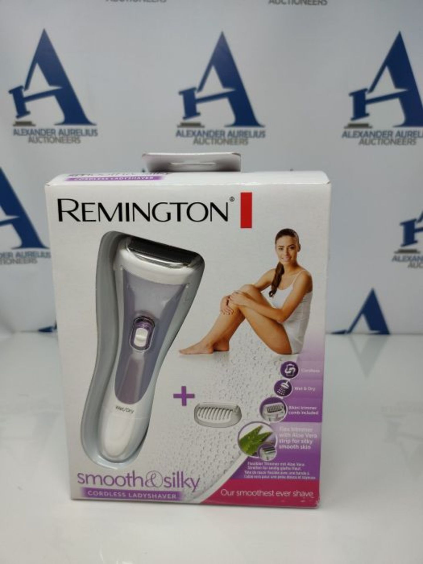 Remington Cordless Wet and Dry Lady Shaver, Showerproof Electric Razor with Bikini Att - Image 2 of 3
