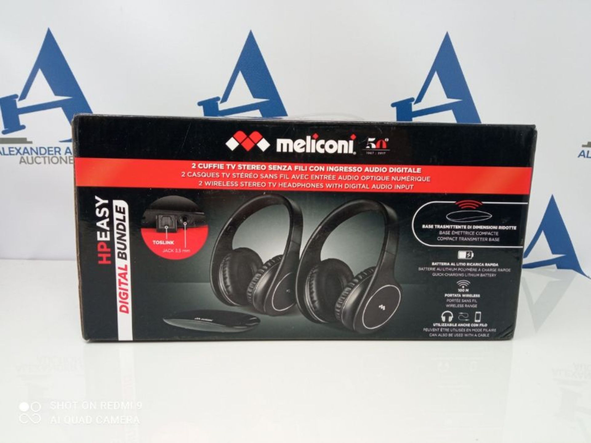 RRP £90.00 Meliconi HP Easy Digital Bundle, 2 Wireless Stereo TV Headsets, 100% Digital, with Ana - Image 2 of 3