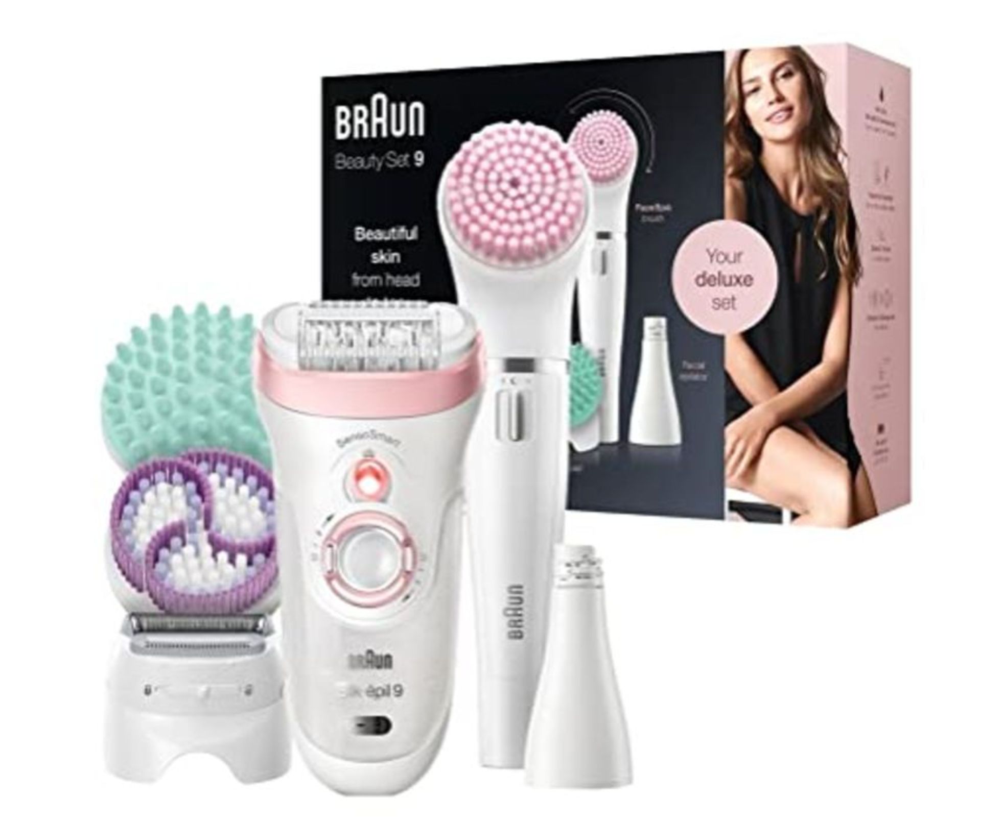 RRP £154.00 Braun Silk-épil Beauty Set 9 9-995 Deluxe 9-in-1 Cordless Wet & Dry Hair Removal - Ep