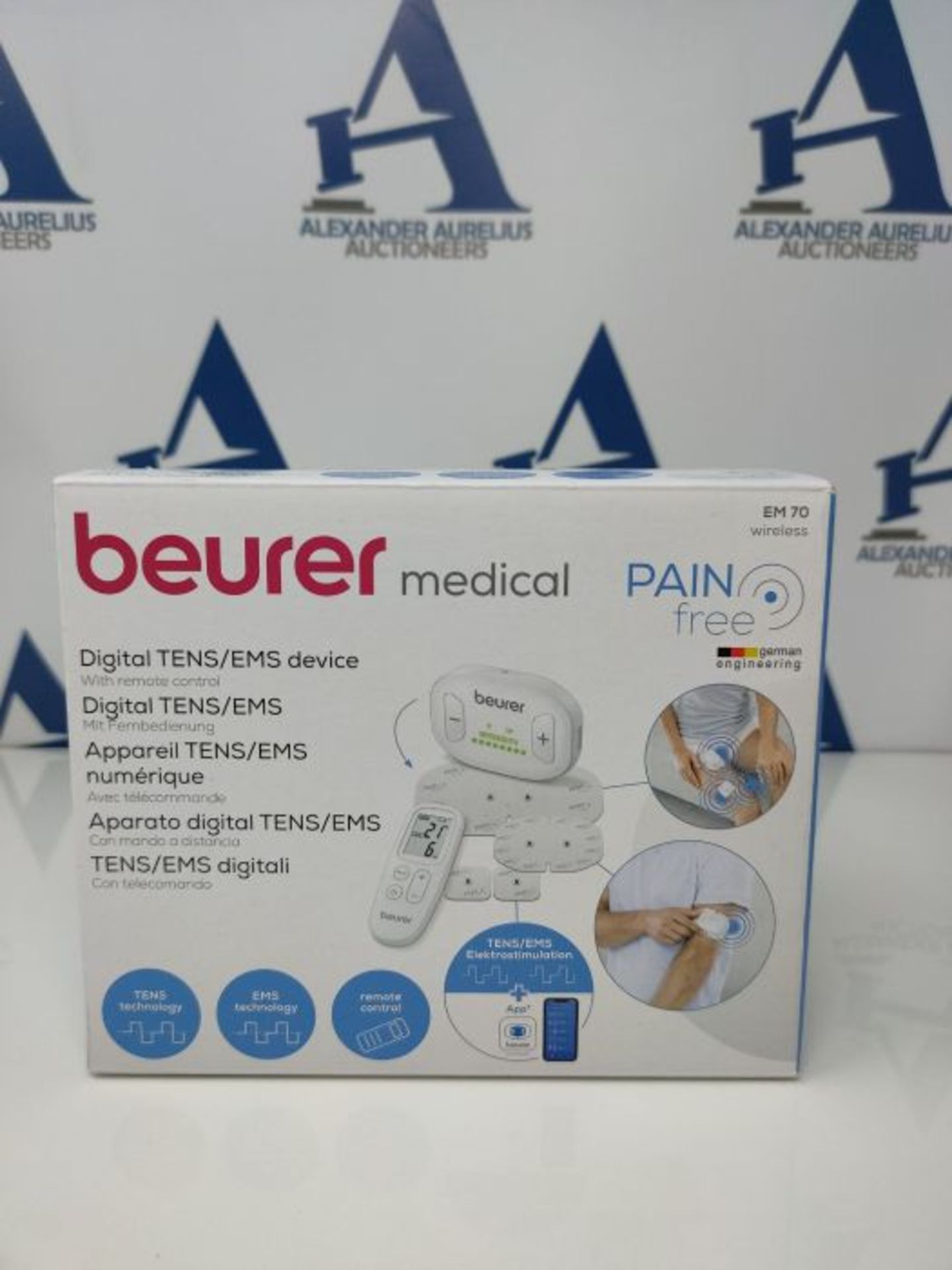 RRP £88.00 Beurer EM70 Wireless Digital TENS & EMS Device, Drug-Free Pain Relief And Muscle Rehab - Image 2 of 3